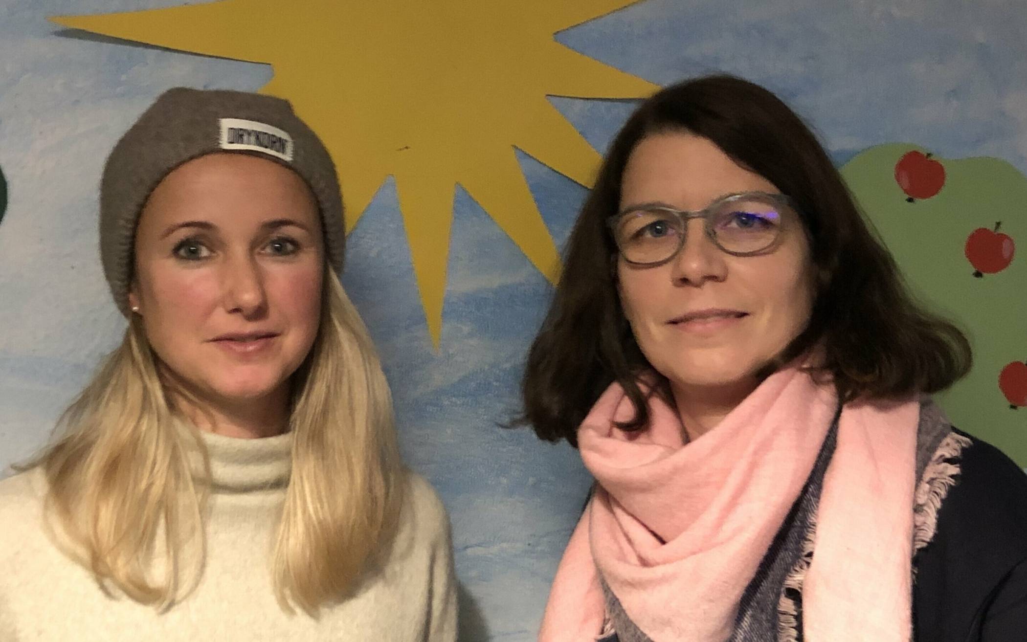 Katja Barnard und Carolin Neuenhausen vom Elternbeirat der KiTa „Clemens !“. 