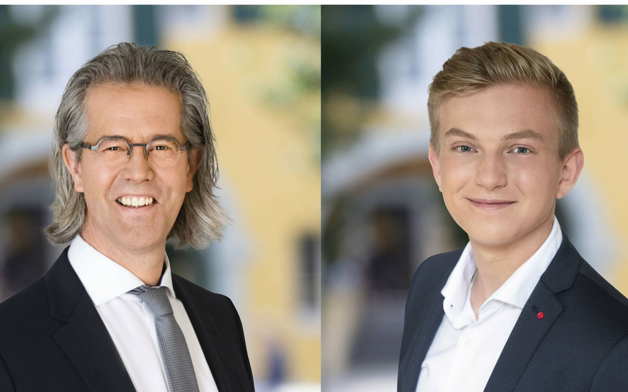  Kreistagsabgeordneter Thomas Welter (l.) und Justin Krönauer, Vorsitzender CDU Jüchen. 