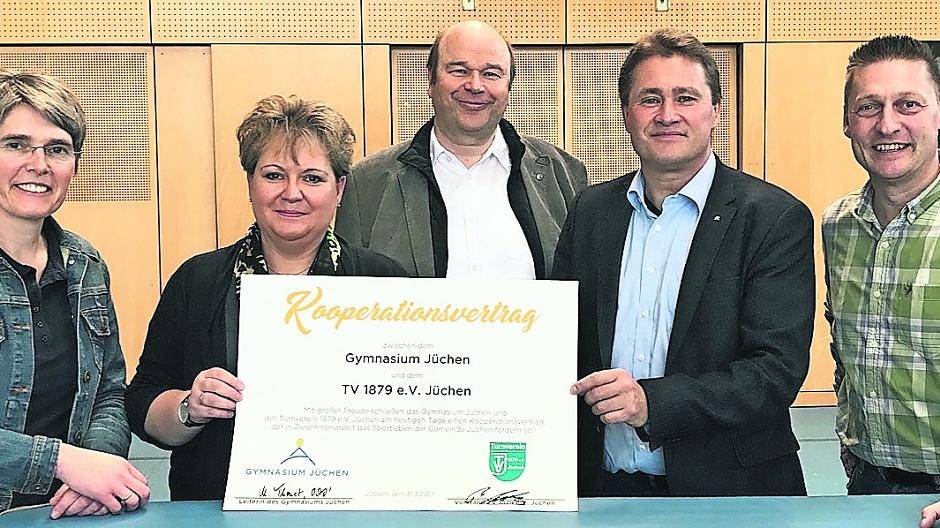 TV Jüchen schließt auch Vertrag mit Gymnasium