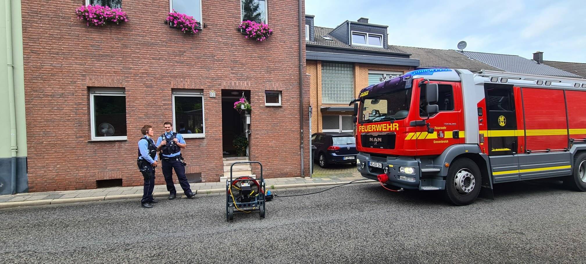 Küchenbrand in Neurath.&#x21e5;Foto: FW GV.