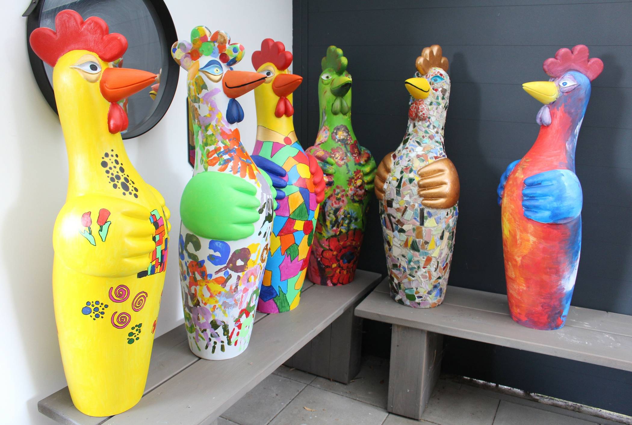  Die Huhn-Rohlinge können frei gestaltet werden. 
