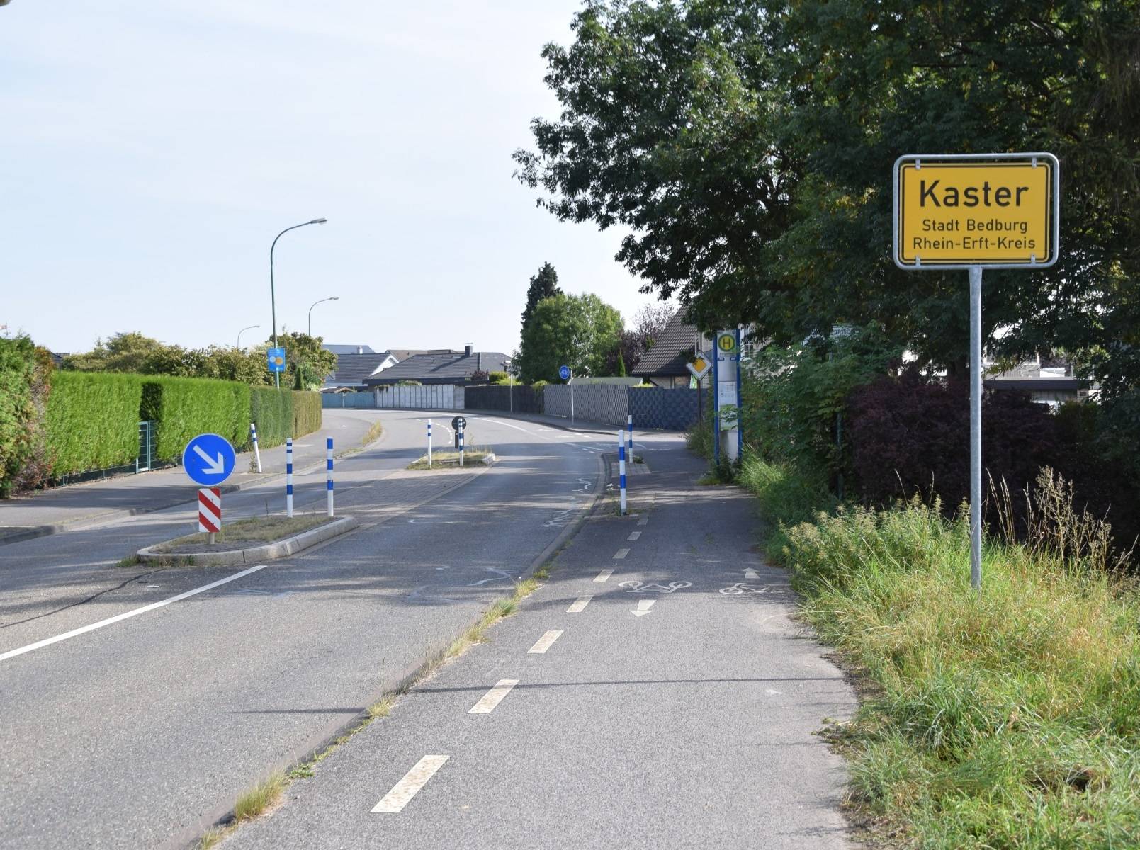  Die „St. Rochus“-Straße in Kaster. 
