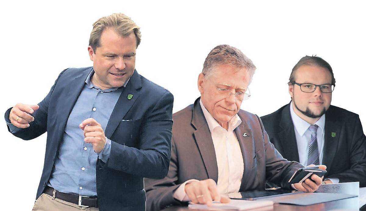  Martin Mertens. Hans-Jürgen Petrauschke. Und Gregor Küpper (von links). Eine Wahl und die Folgen. 