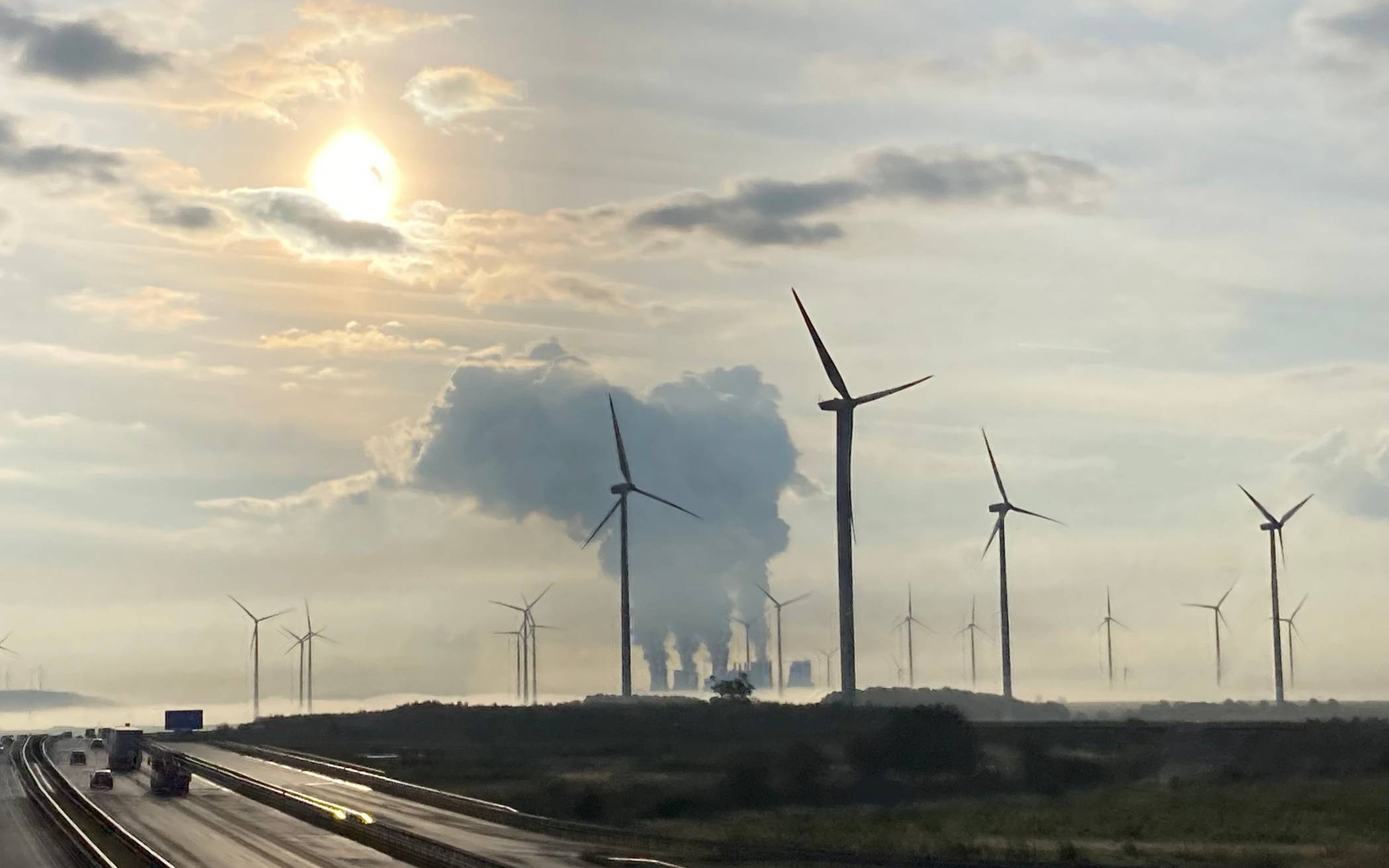 Blick von der A 44n auf