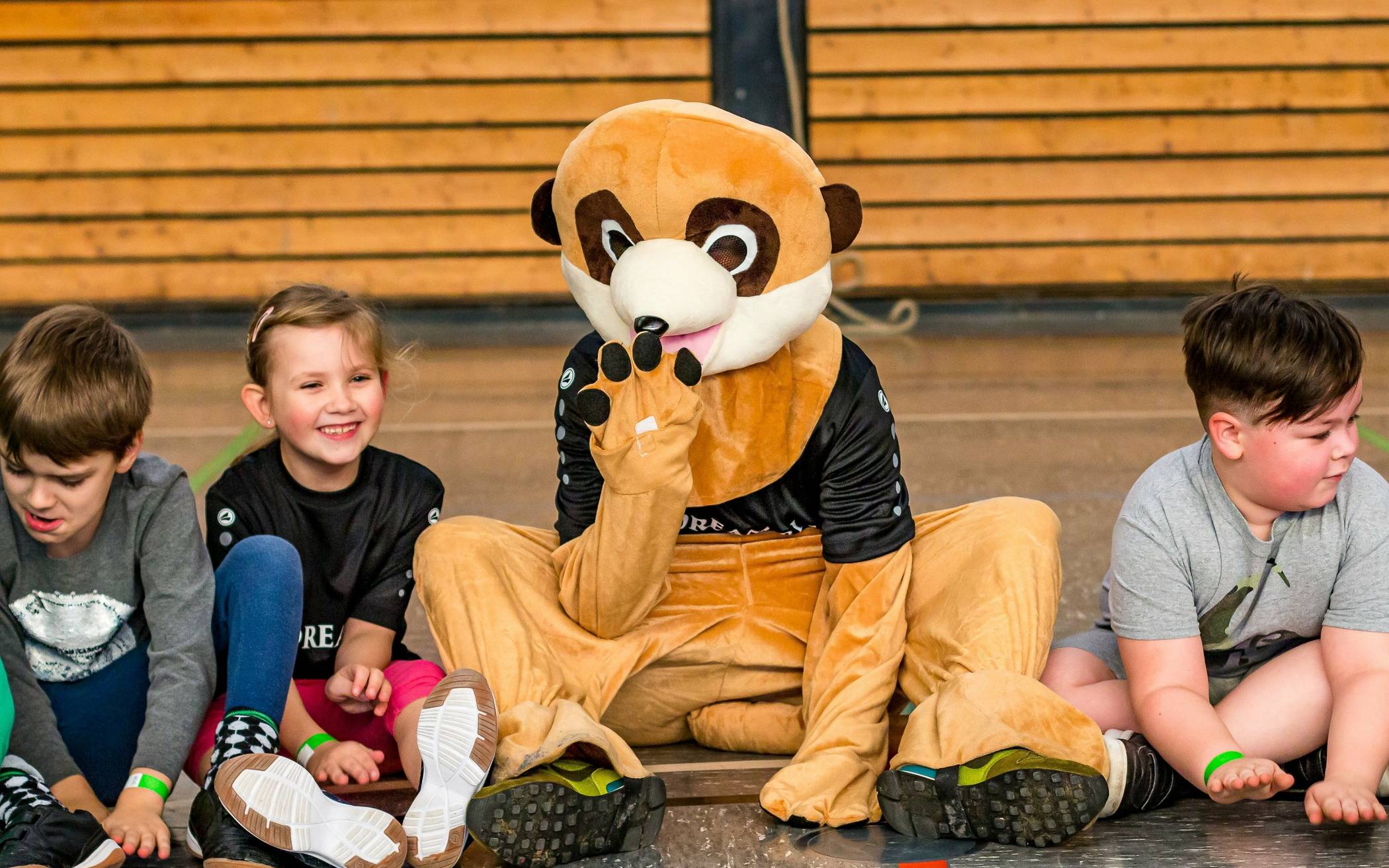  Natürlich ist auch das Maskottchen von Kids aktiv NRW dabei. 