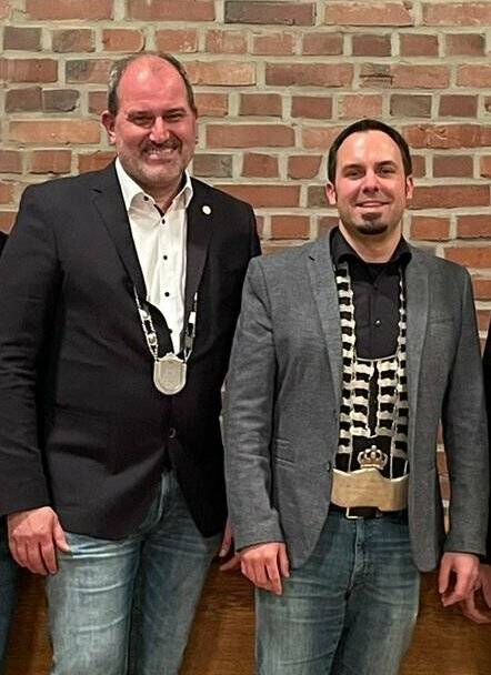  Sehr zufrieden: Präsident und König. 