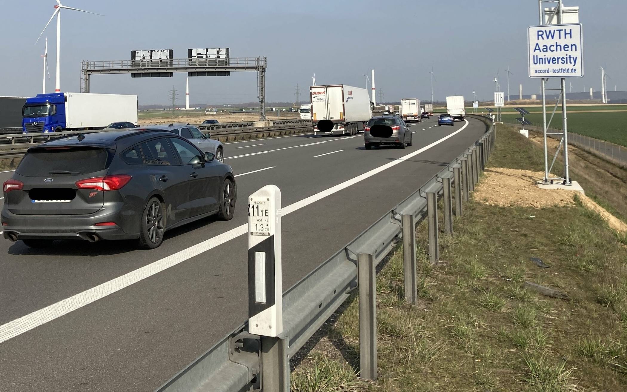 Auf der A44 herrscht ein hohes