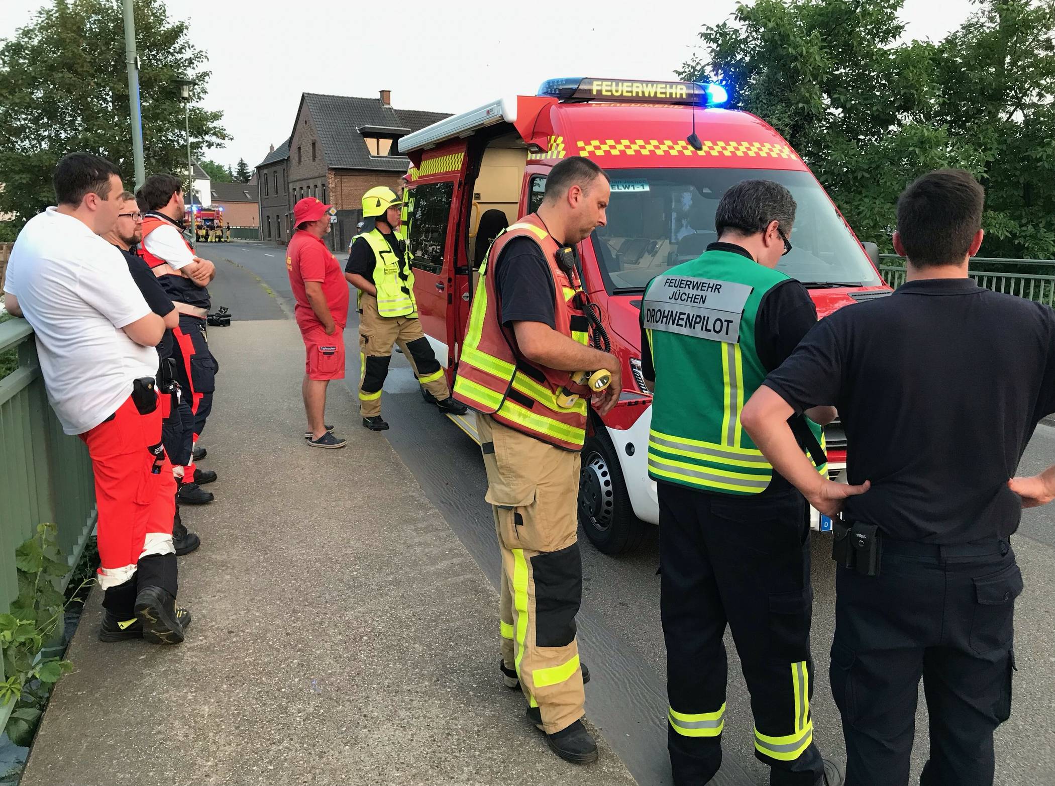  Auch Drohnen waren im Einsatz. 