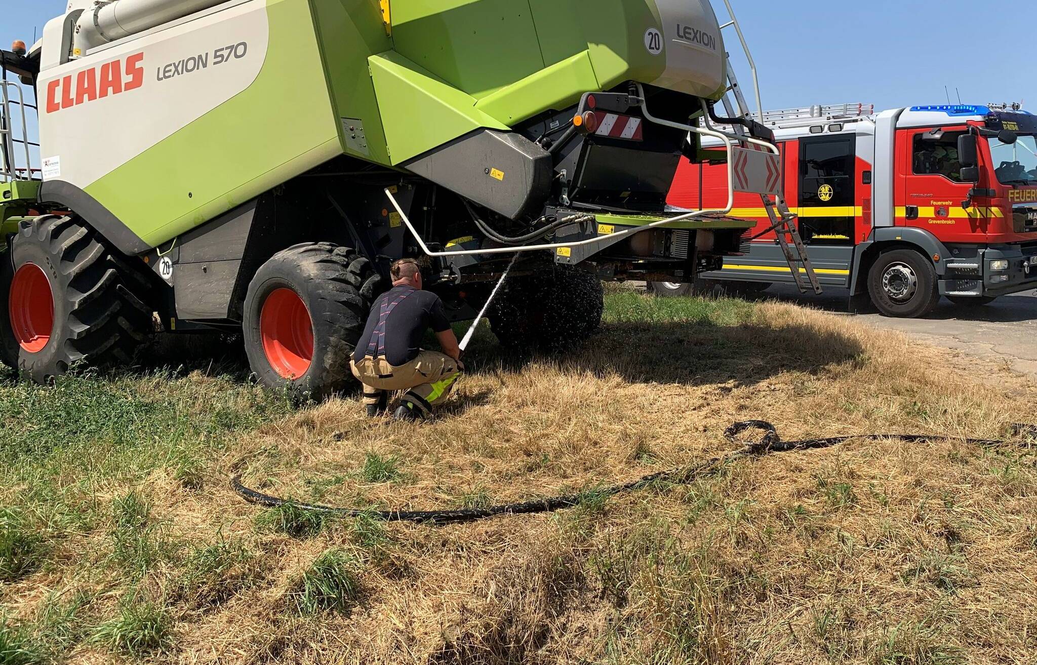  Ein Kugellager an dem landwirtschaftlichen Großgerät musste ausgebaut werden. 