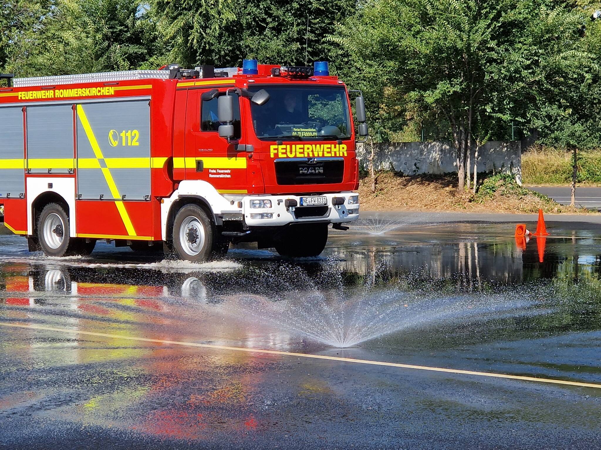 Feuerwehr Rommerskirchen im Fahrsicherheitszentrum​