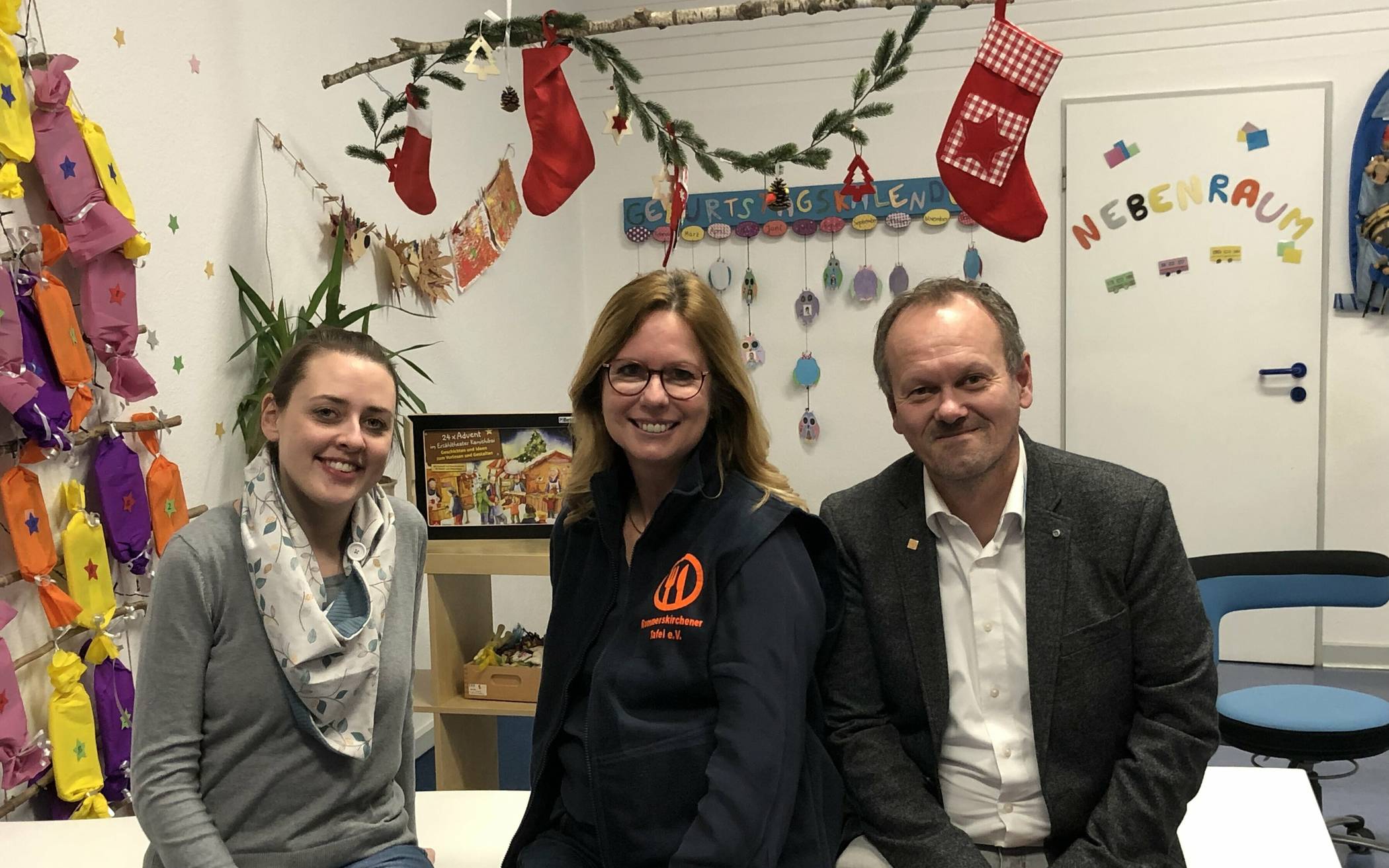 „Es gibt viele Projekte in der Adventszeit, aber nichts am Heiligen Abend.“ Das wollen Jessica Hemmersbach, Heike Hendrich und Christian Paschen (von links) ändern.