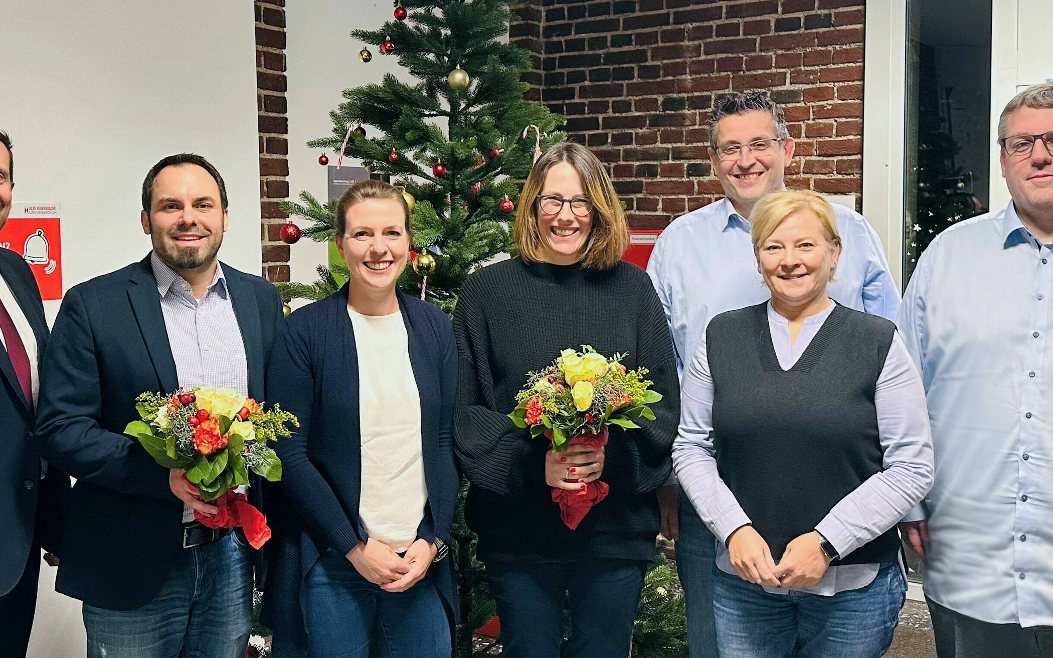  Thomas Meuser, Christian Abels, Andrea Kückels, Sabrina Hinterlang, Stefan Meuser, Heike Troles, Holger Jansen (von links). 