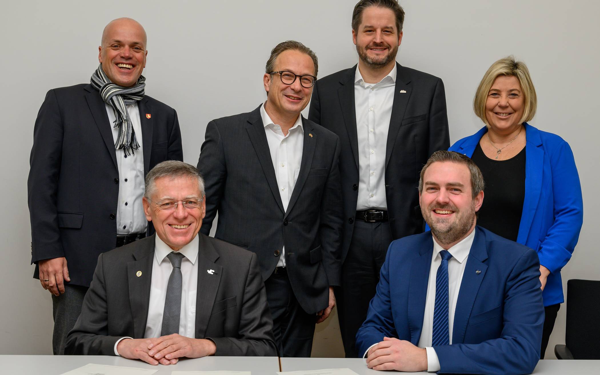 Der Landrat und die Bürgermeister der