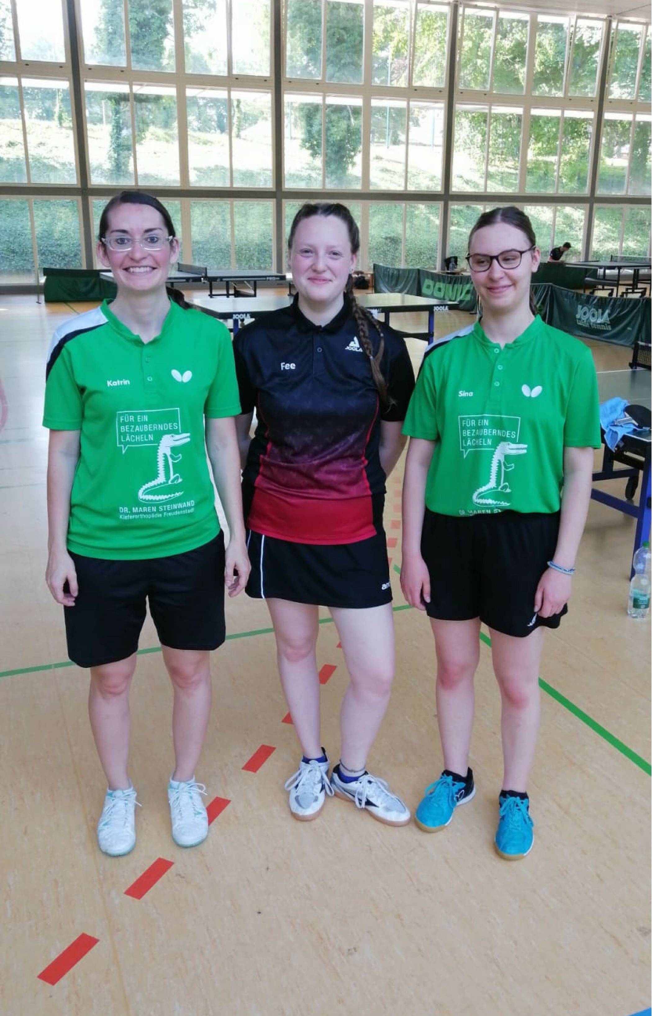 Fee Merkens spielte in einer Spielgemeinschaft mit zwei Grüntalerinnen.