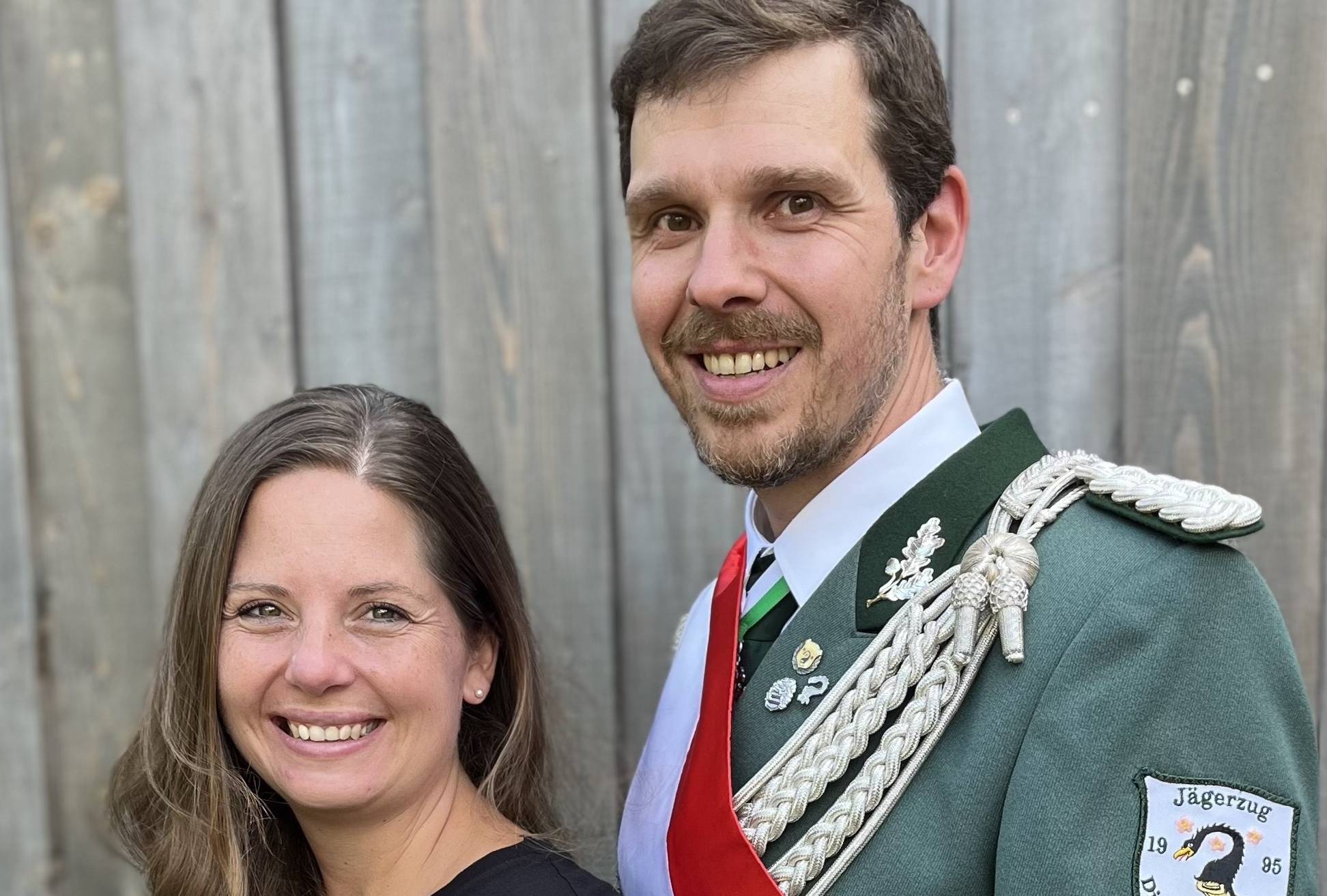  Das Kronprinzenpaar des BSV Wevelinghoven: Nikolai und Nadine Dohlen.  