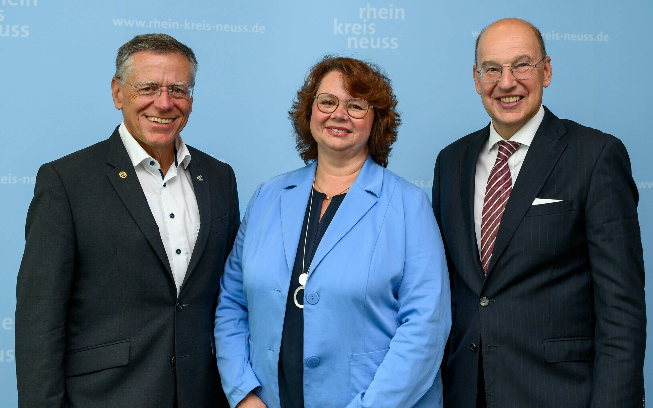 Landrat Hans-Jürgen Petrauschke (links) und Kreis-Dezernent