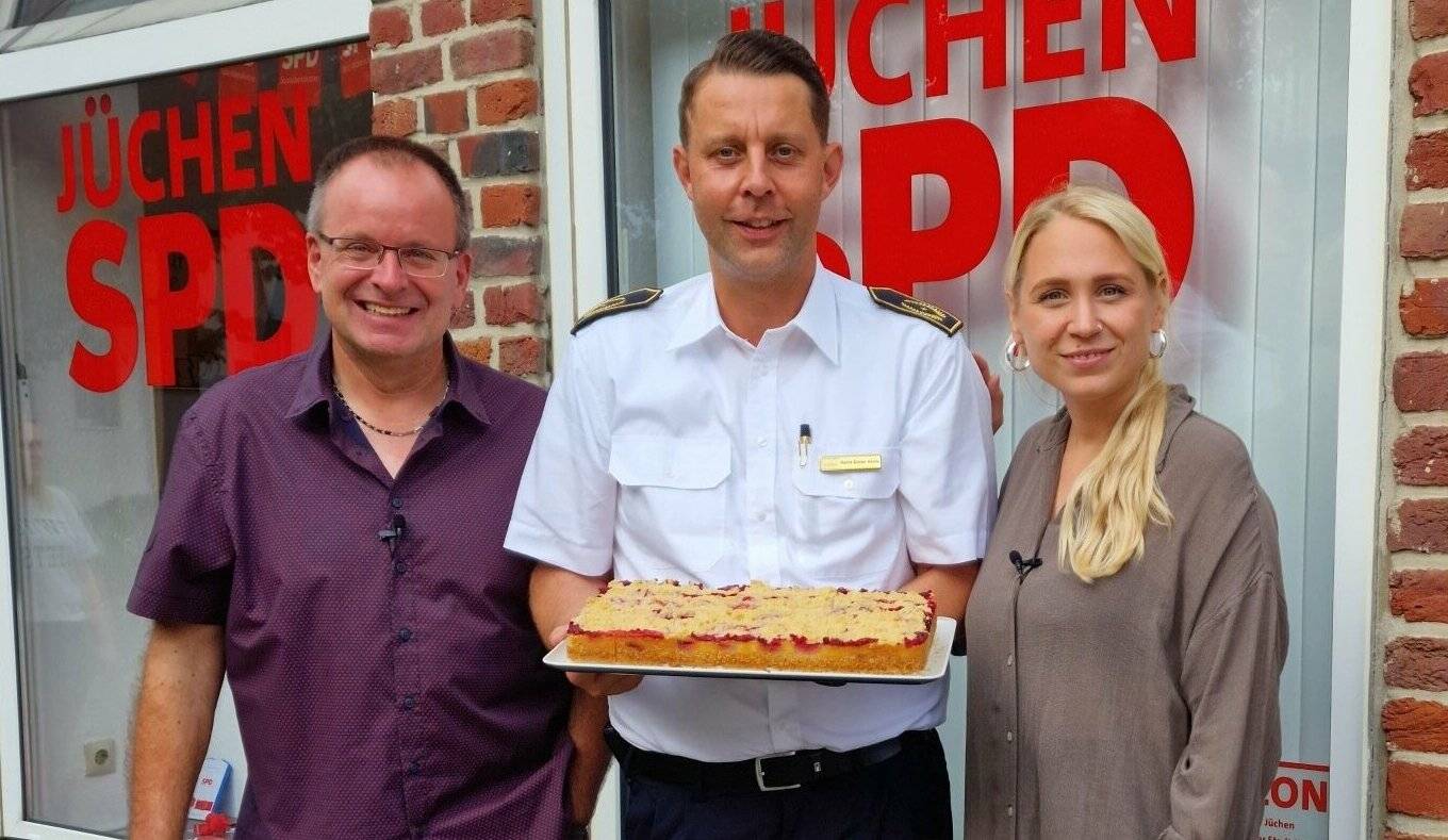 Der Leiter der Jüchener Feuerwehr, Heinz-Dieter