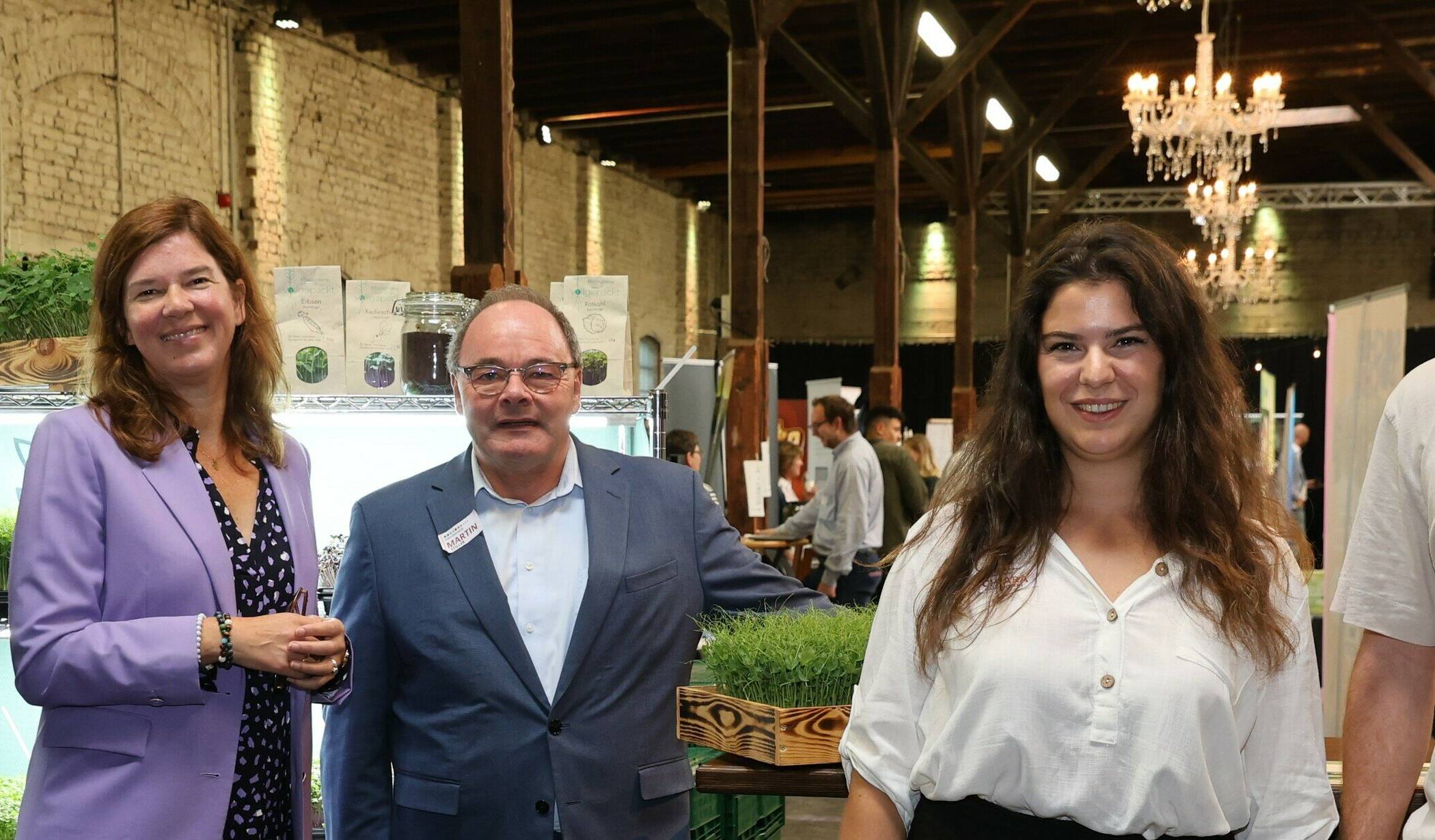 „Ideenfutter Expo“ (von links): Dezernent Martin