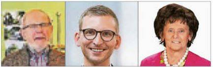 Noch-Vorsitzender Walter Flöck, sein möglicher Nachfolger Daniel Rinkert und Ex-Bürgermeisterin Ursula Kwasny.  