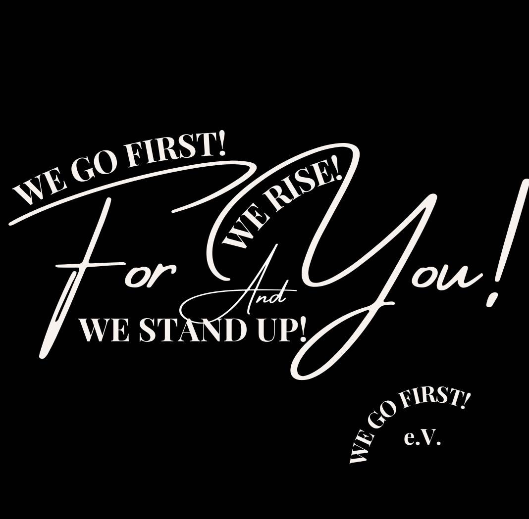 „We go first“-Logo.