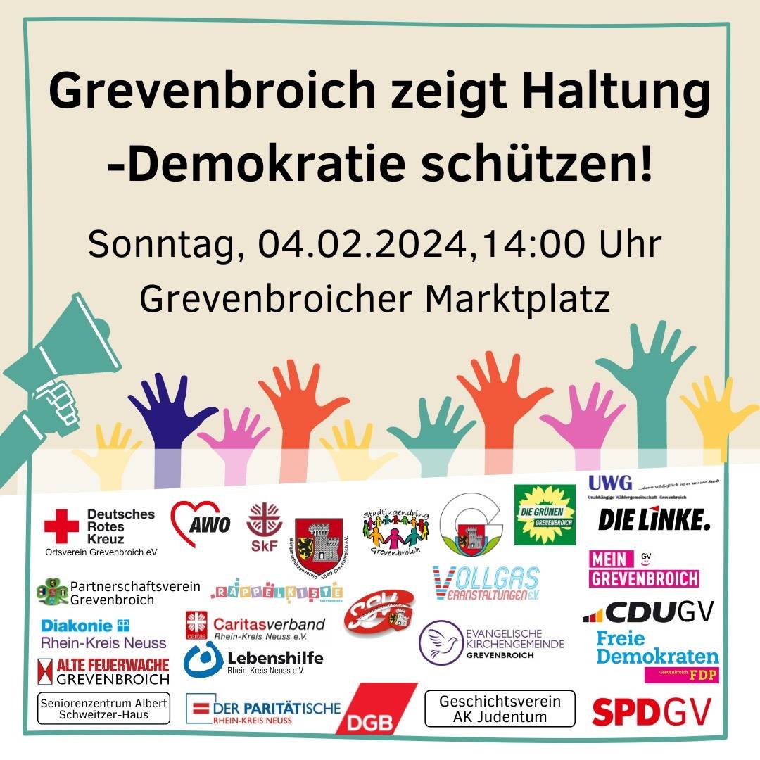 Demo gegen Rechtsradikal auch in Grevenbroich