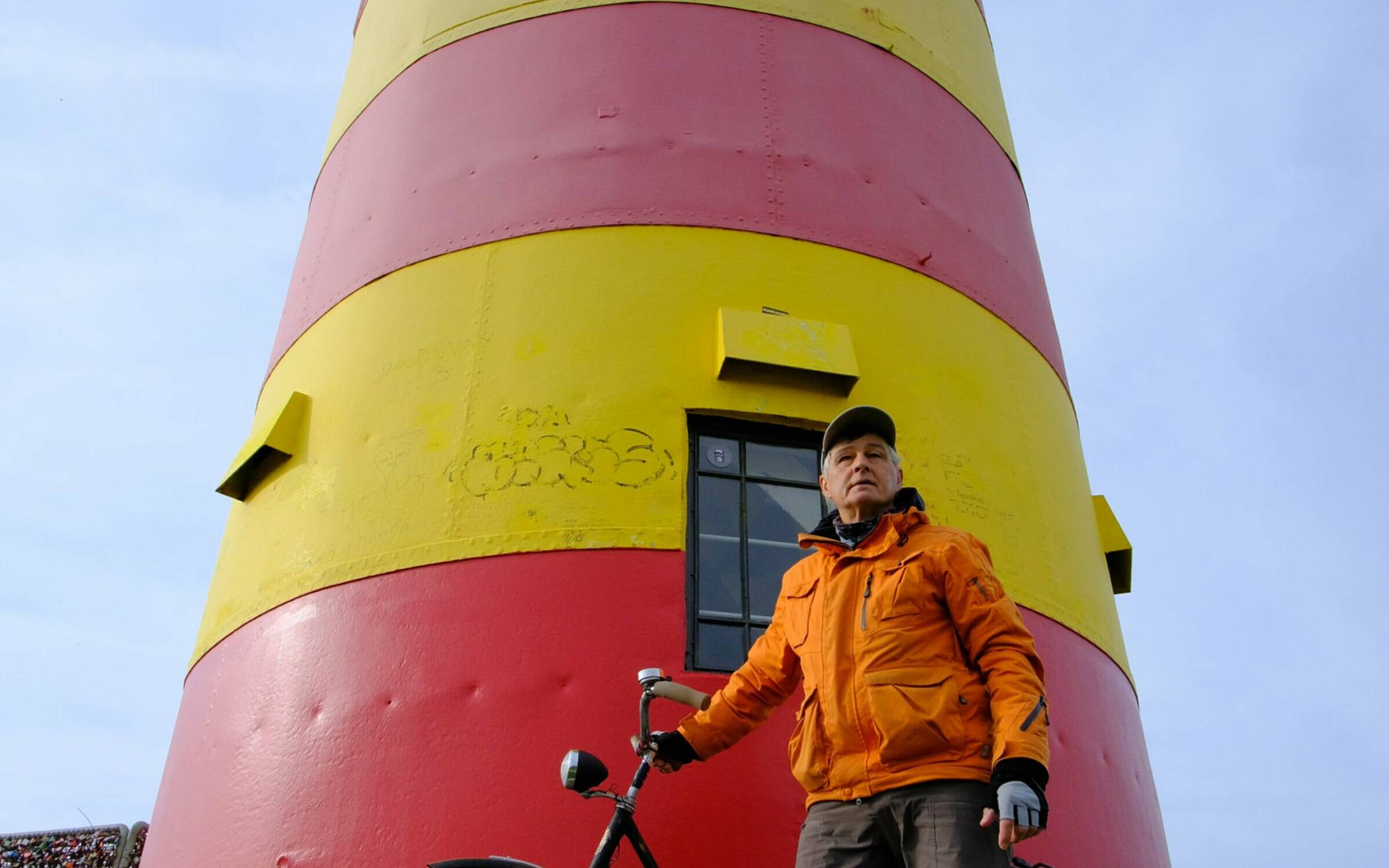 An diesem Leuchtturm wurden Szenen für die „Otto“-Filme gedreht. Mehr zu Klaus Lüttgen unter www.rocktheroads.de.