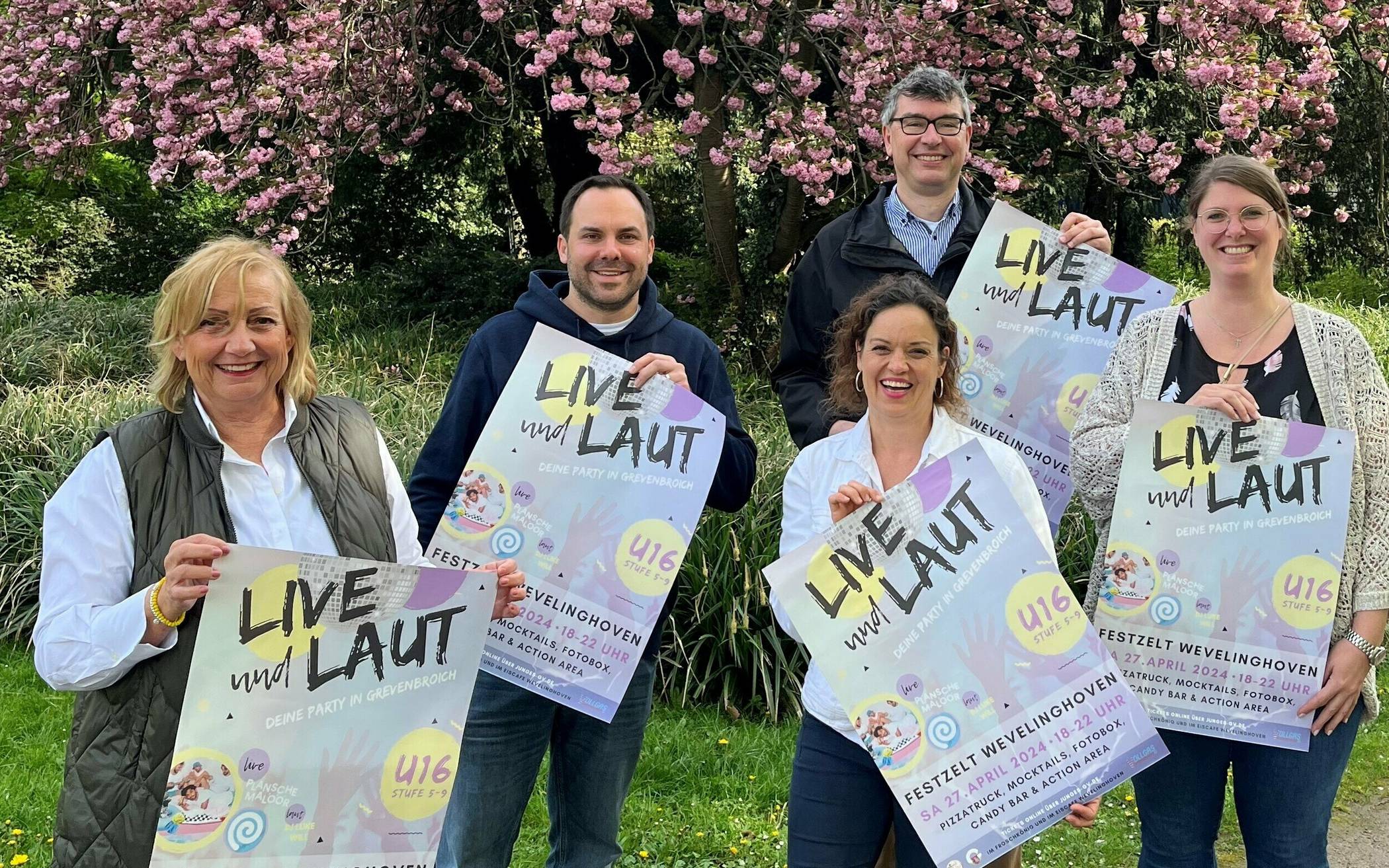 Machen Party (von links nach rechts): Birgit Schikora, Christian Abels, Simone Meuser, Florian Herpel und Stefanie Merckens.