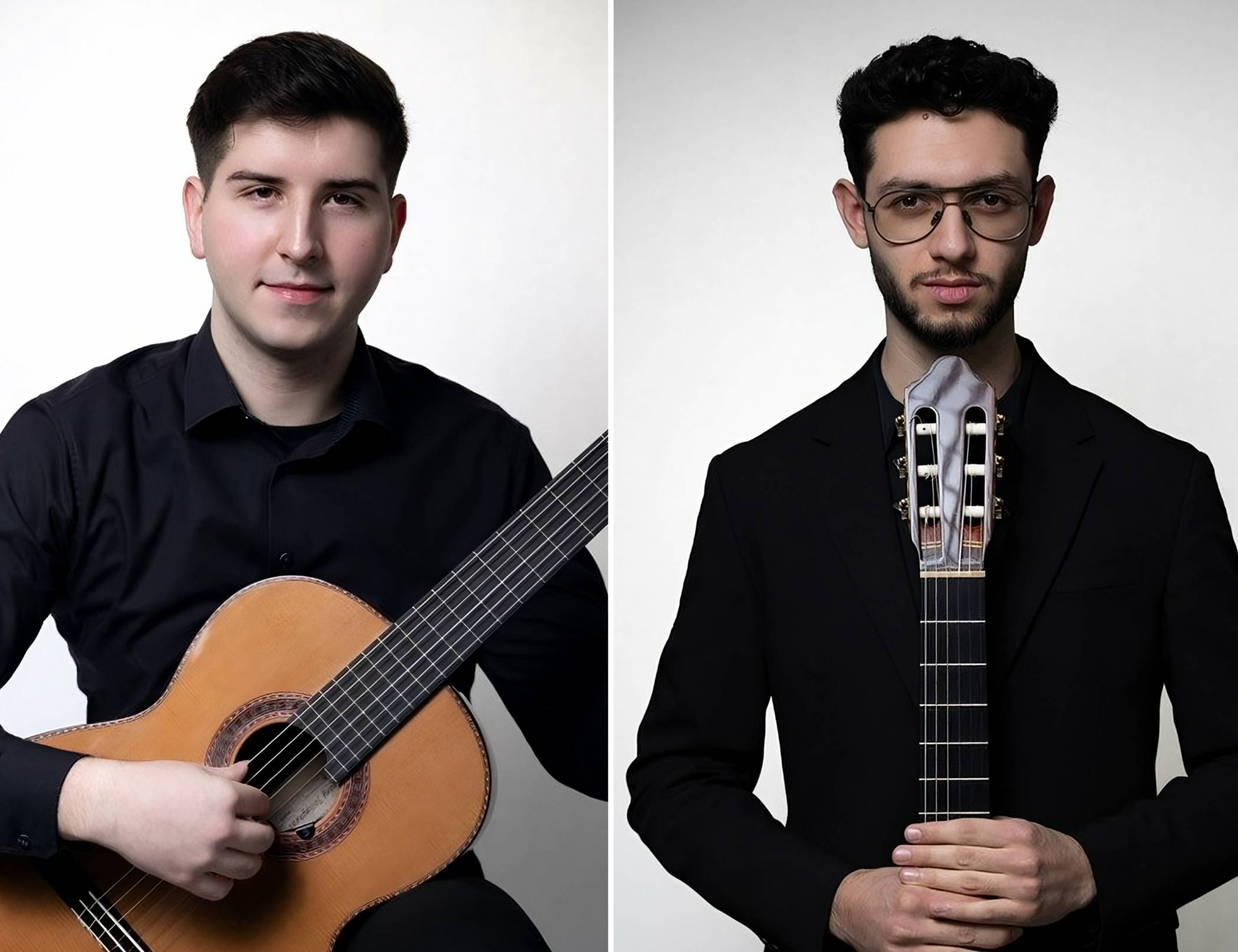 Benedikt Fuhrmann (links) und Xhoni Xhavari spielen in der Hofkirche.  