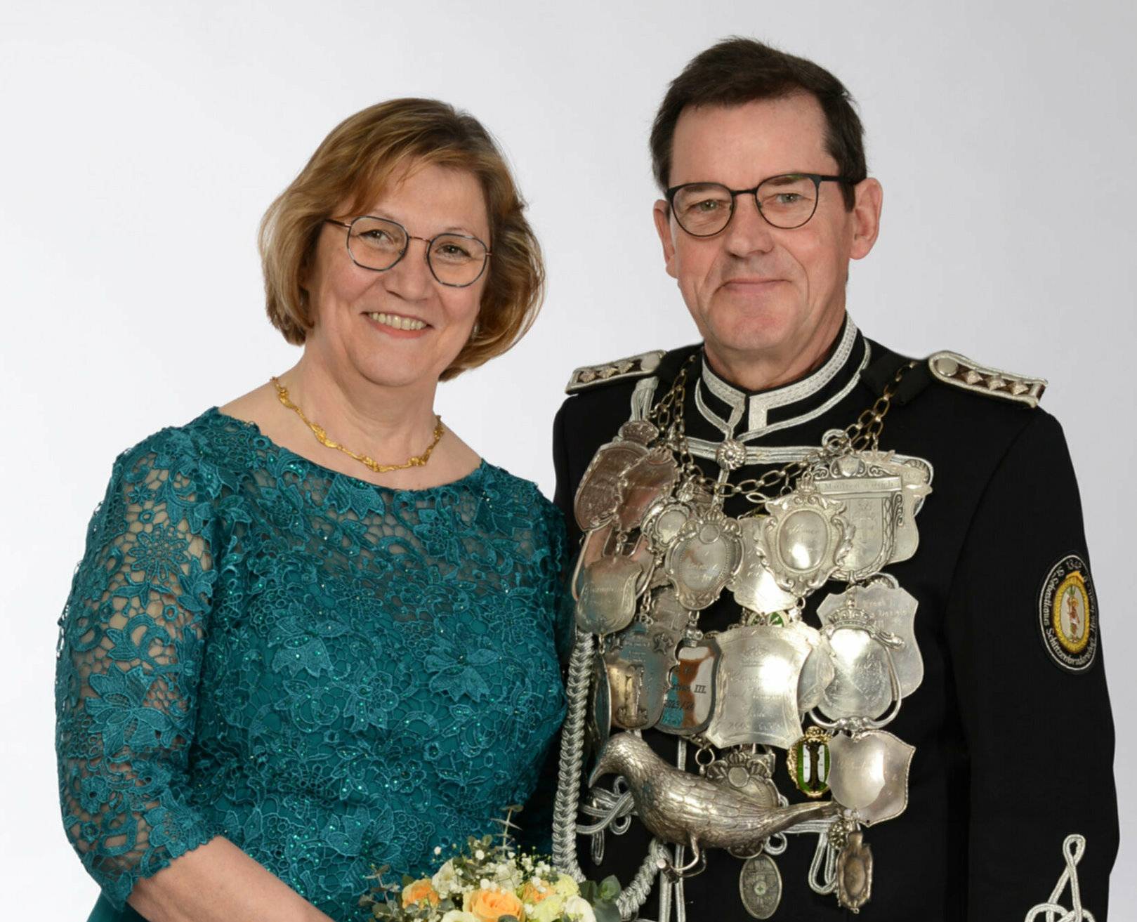  Bernhard und Getrude Hösen repräsentieren in diesem Jahr die  Hülchrather Traditionshüter. 