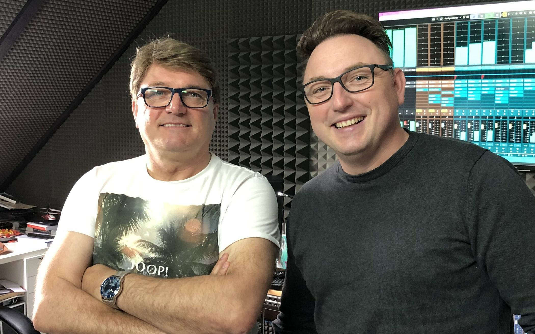  Grevenbroichs Musik-Produzent zusammen mit Sascha Vodopija. 