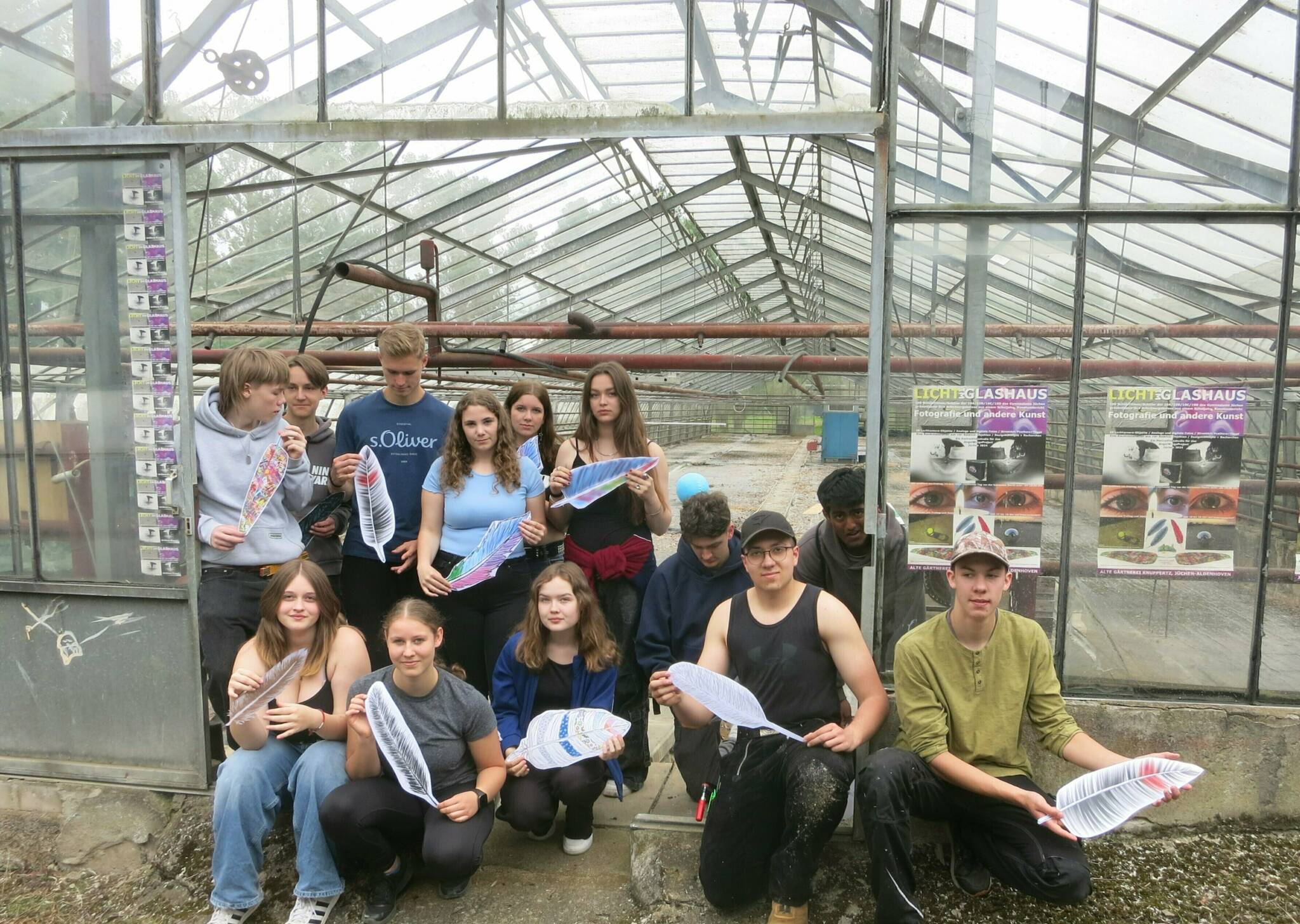  Das Orga-Team der Ausstellung „Licht im Glashaus“.    
