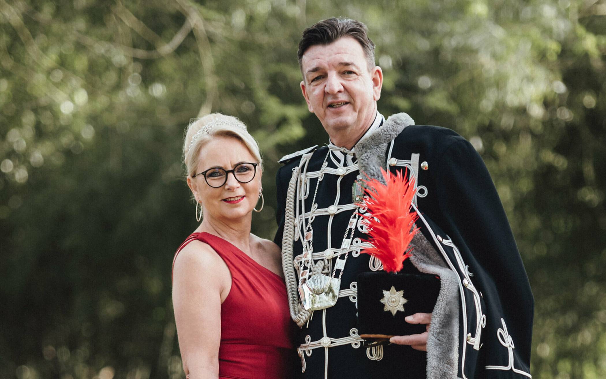 Kronprinzenpaar Hubert und Eleonore Jungverdorben wird am Broerfest-Freitag feierlich gekrönt werden.