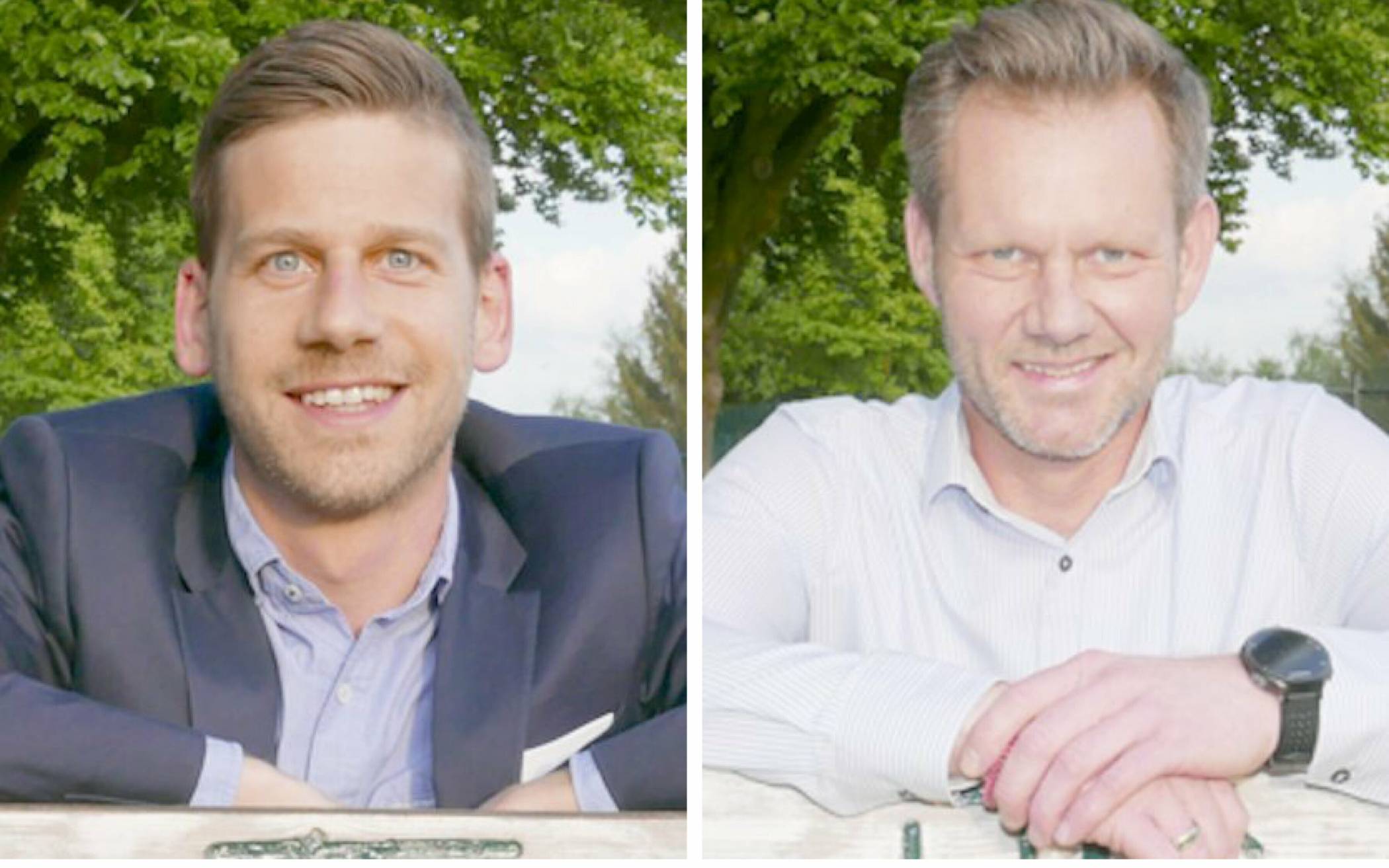 Max Klöters, 1. Vorsitzender (links), und