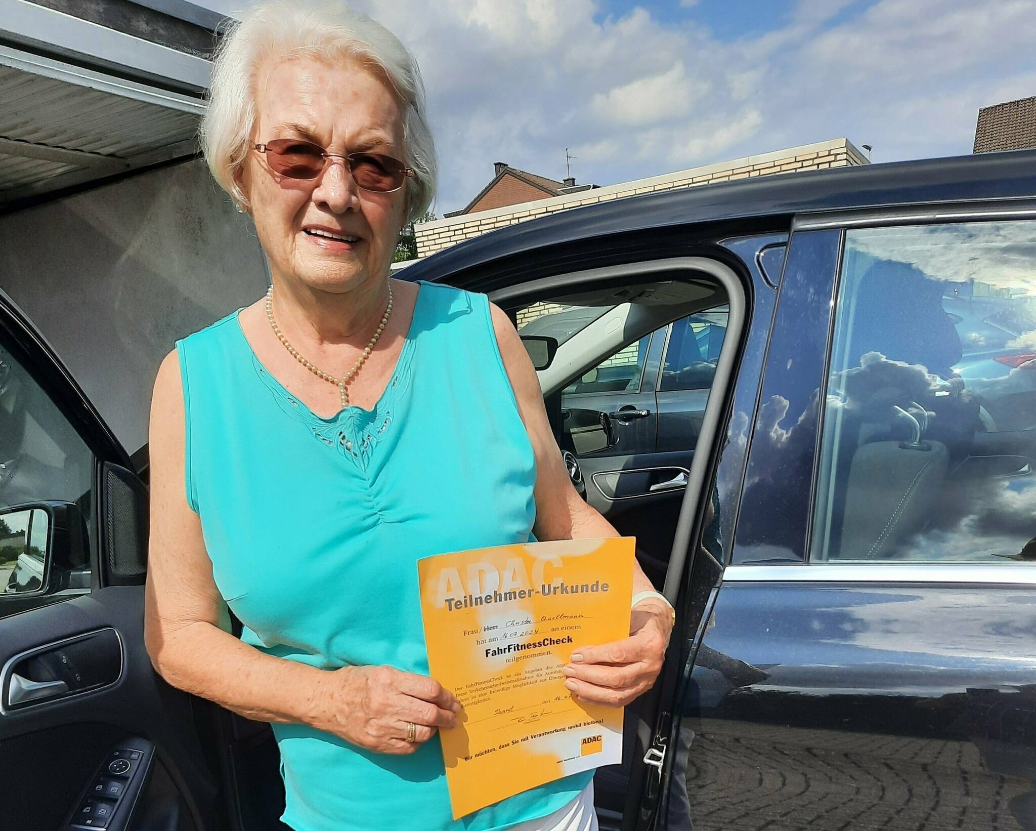  Christa Quellmann ist 85 und fährt täglich mit dem Auto. Aus Sicherheit für sich und andere hat sie nun bereits zum dritten Mal einen Fahr-Fitness-Check gemacht.  