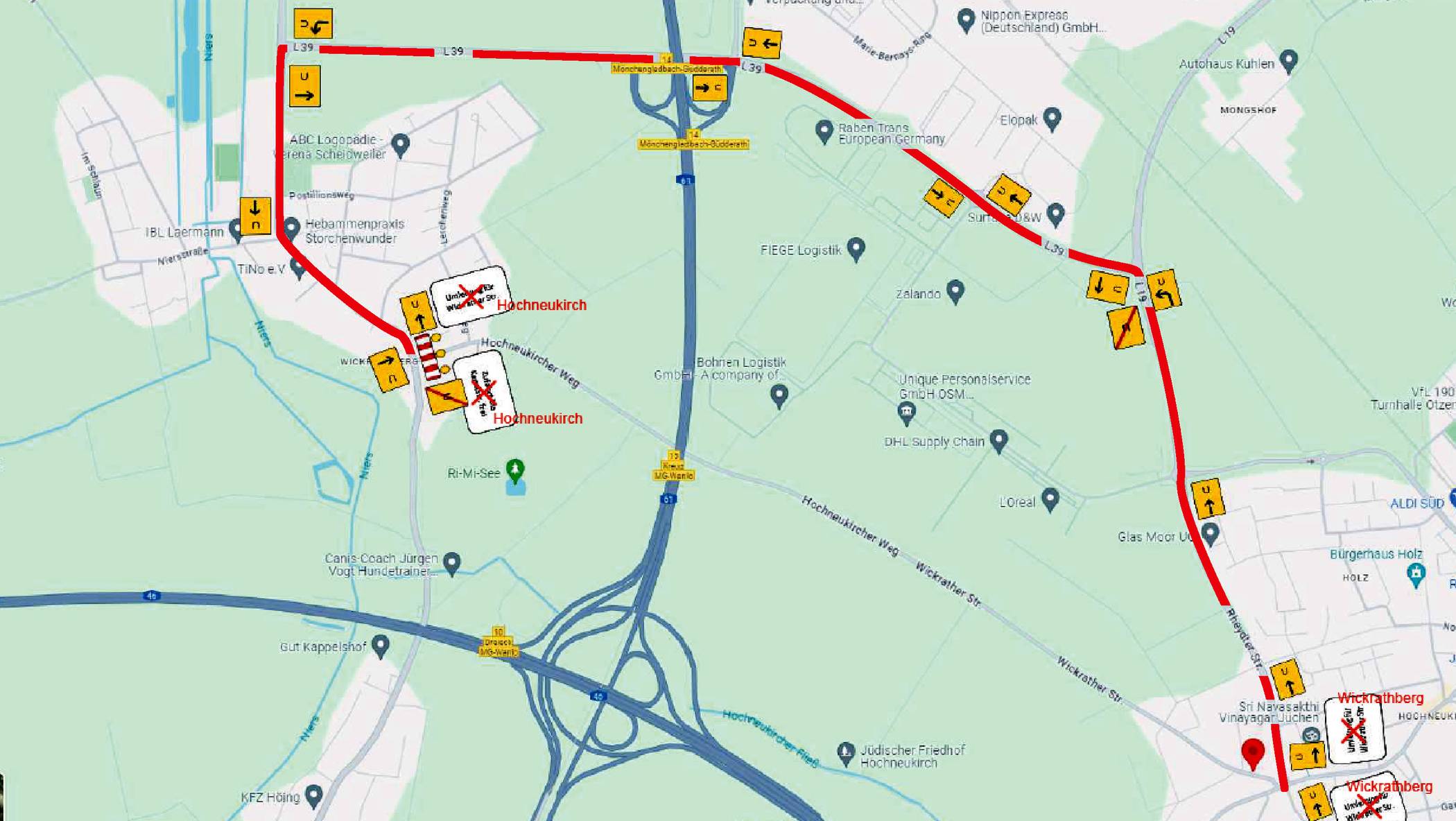 Bauarbeiten in der Ortsdurchfahrt Hochneukirch kündigt das Kreistiefbauamt an: Die Fahrbahndecke der K 21 wird erneuert.  