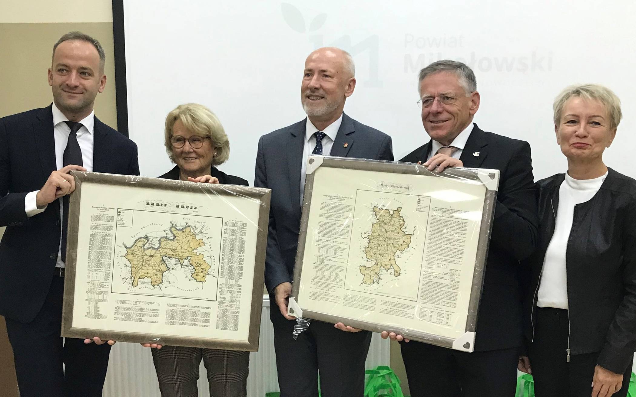 Faksimilekarten der Kreise Grevenbroich und Neuss