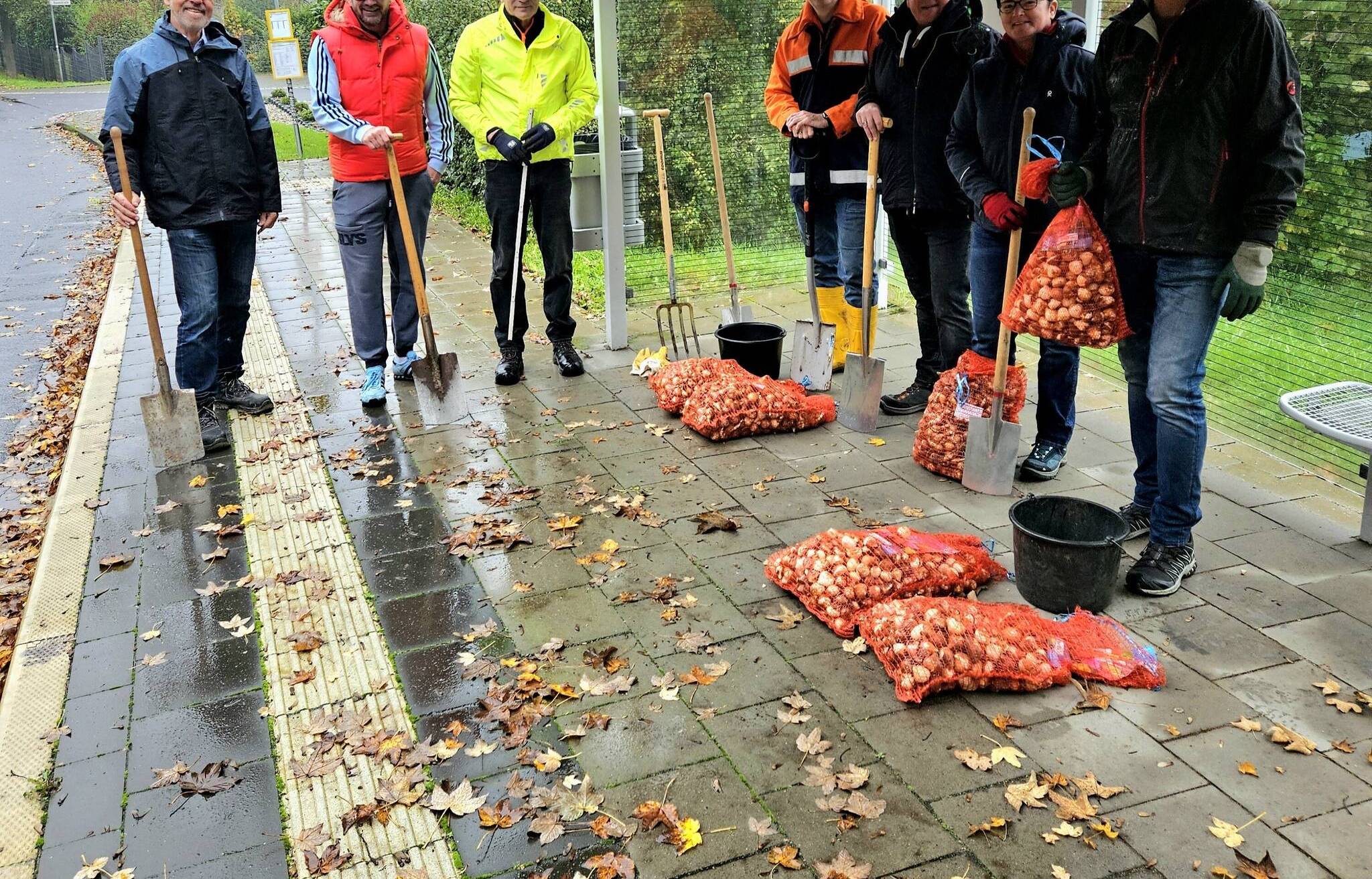Auf beiden Seiten der Hofstraße setzte