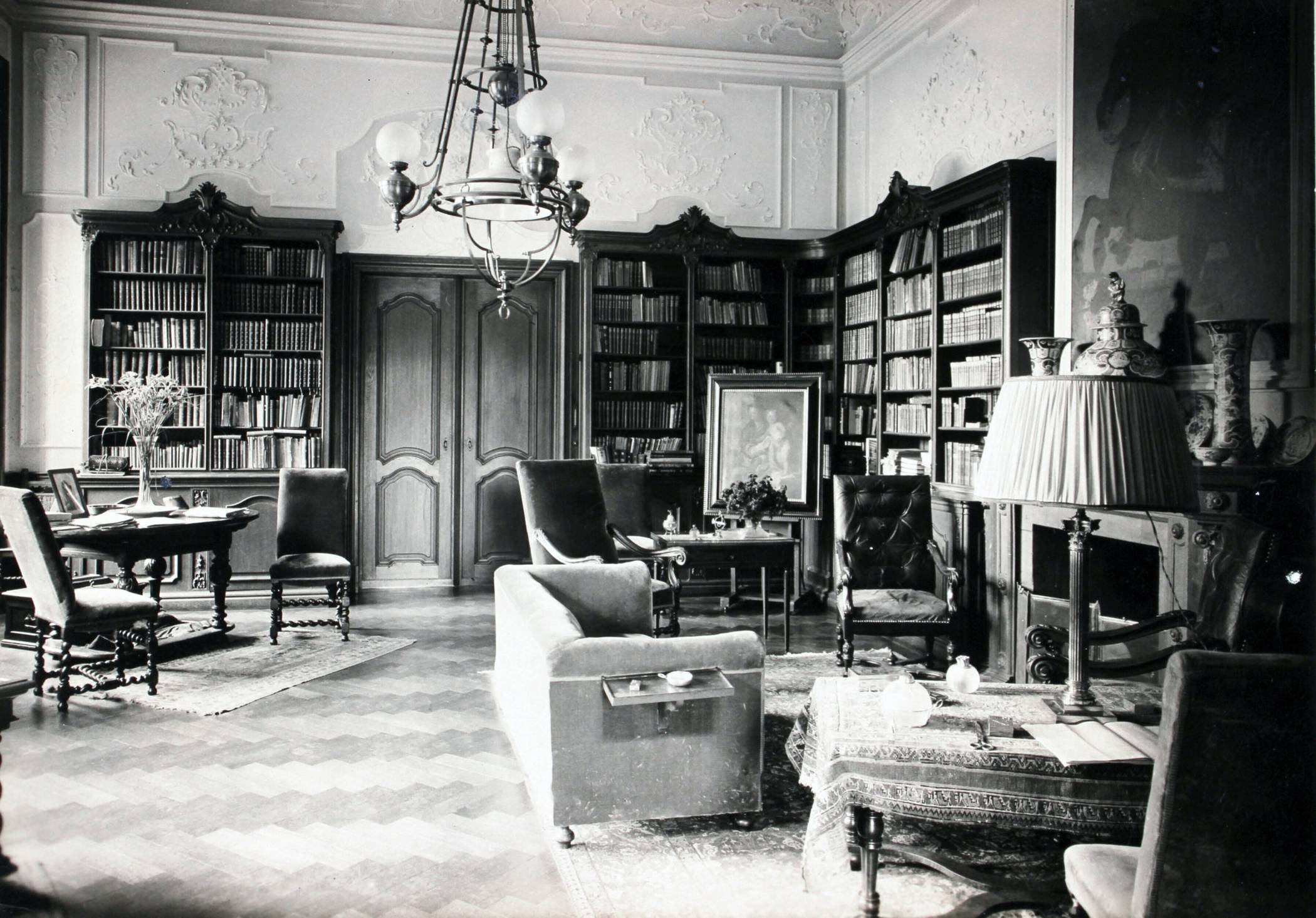 Ein Blick zurück: So sah die Bibliothek von Schloss Dyck einmal aus.  