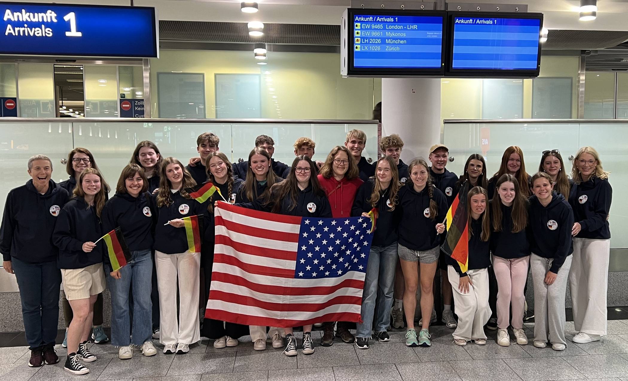 Gelungener Auftakt des Schüleraustauschs zwischen dem Gymnasium Jüchen und der Wellesley High School aus den USA.  