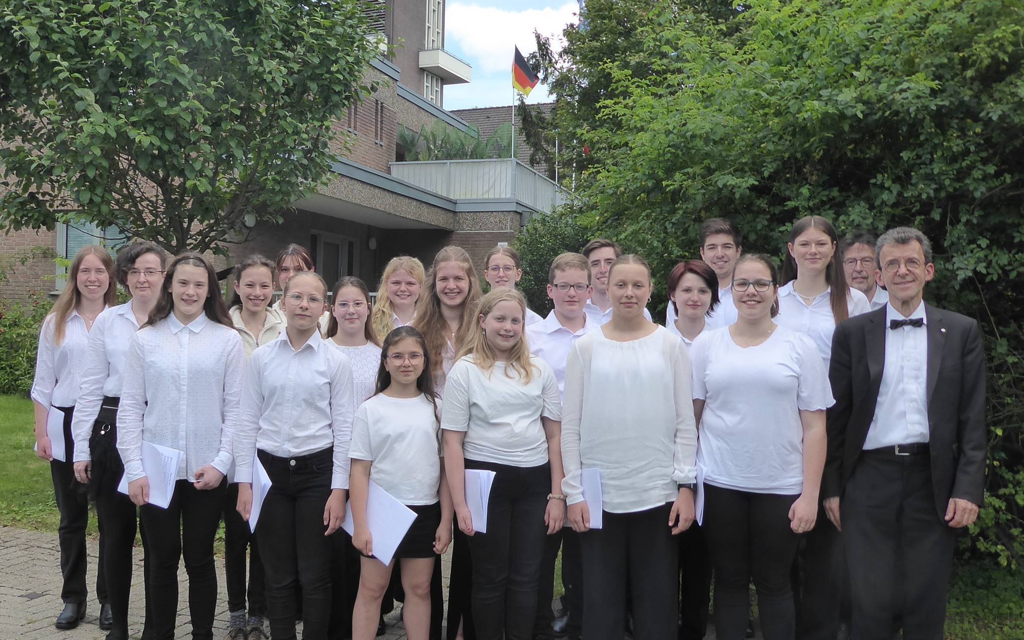  Jugendkantorei vor dem diesjährigen Chortournee-Abschlusskonzert. 