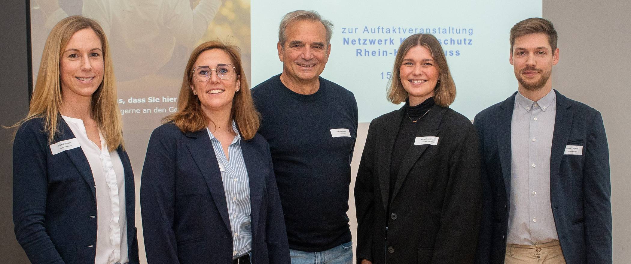  Alessa Maukel, Alexandra Bertho, Uwe Sandvoss, Mona Ohlenforst und Steffen Langfeld engagieren sich in der Netzwerkkoordination; verhindert war Martina Bläser aus Kaarst. 