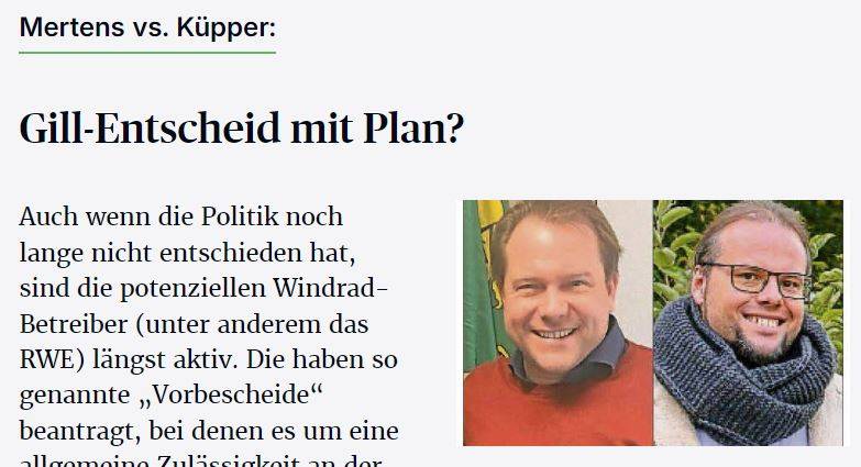 „Mertens vs. Küpper:Gill-Entscheid mit Plan?“