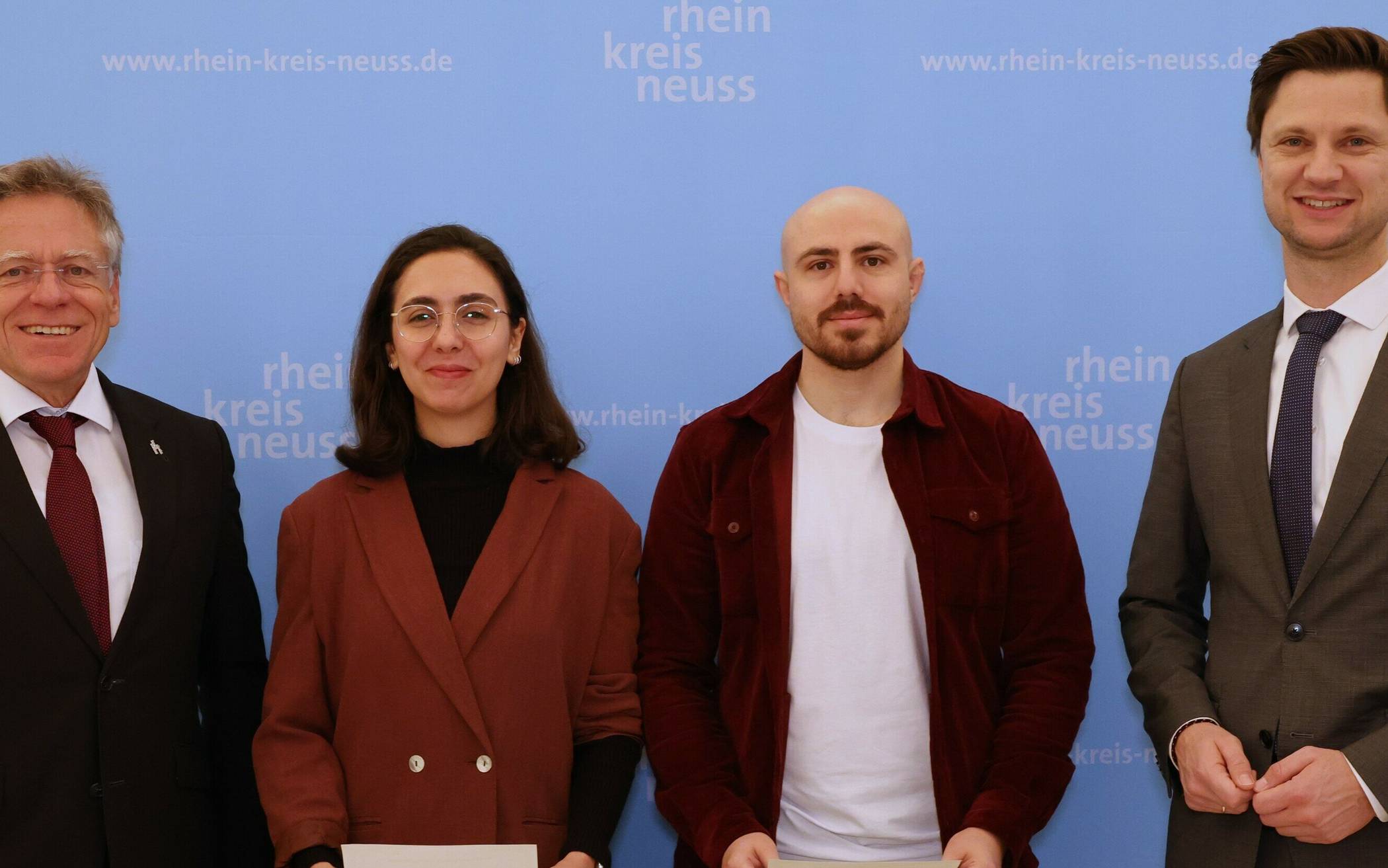 Landrat Hans-Jürgen Petrauschke (links) und Kreisdezernent