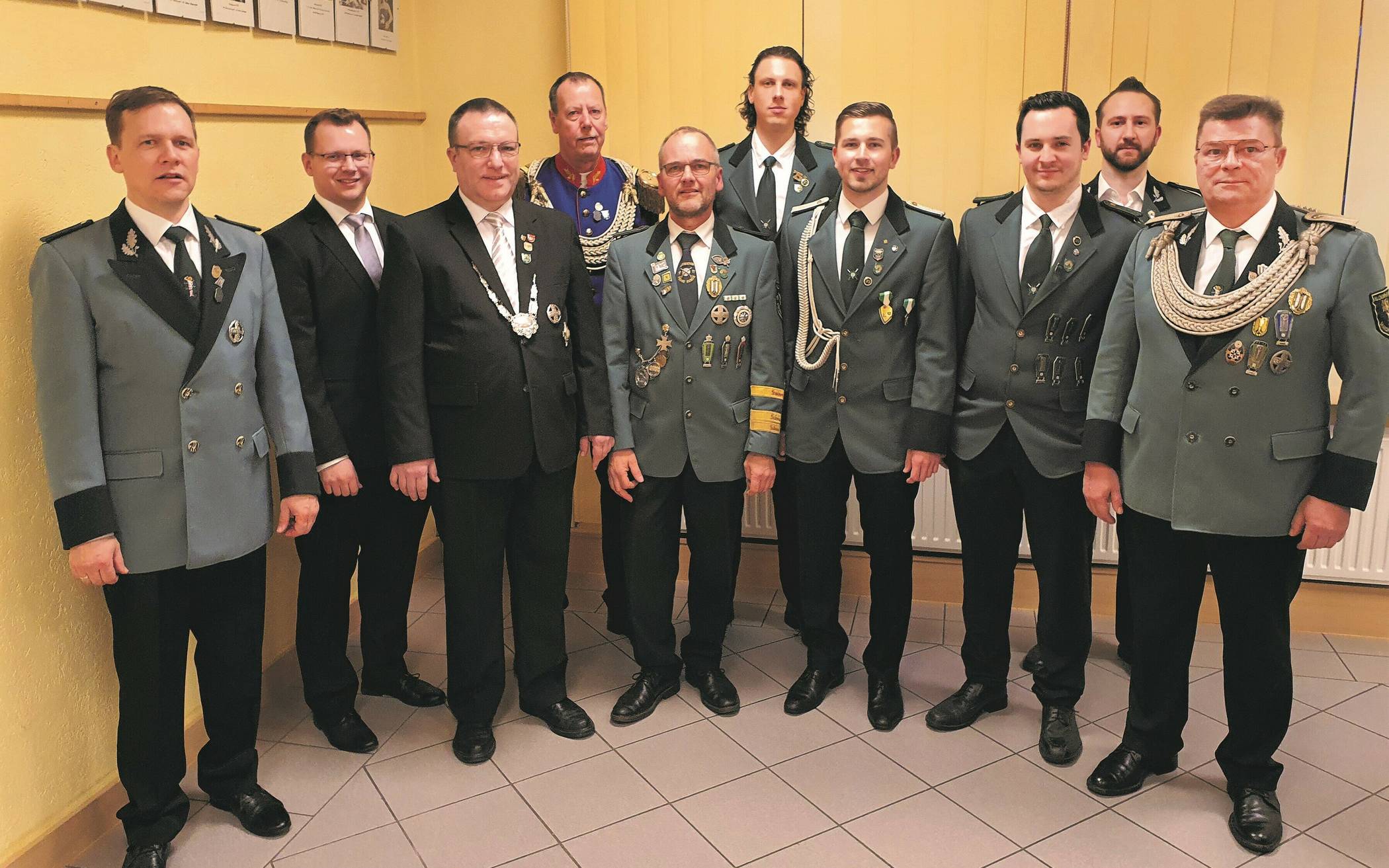 Der Vorstand St.-Sebastianus-Schützenbruderschaft Aldenhoven (Auf dem