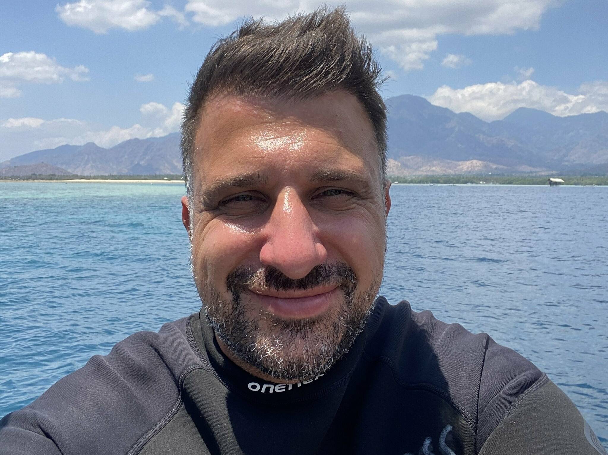  Michael Grigoriadis bei seinem ersten Besuch auf Bali.  