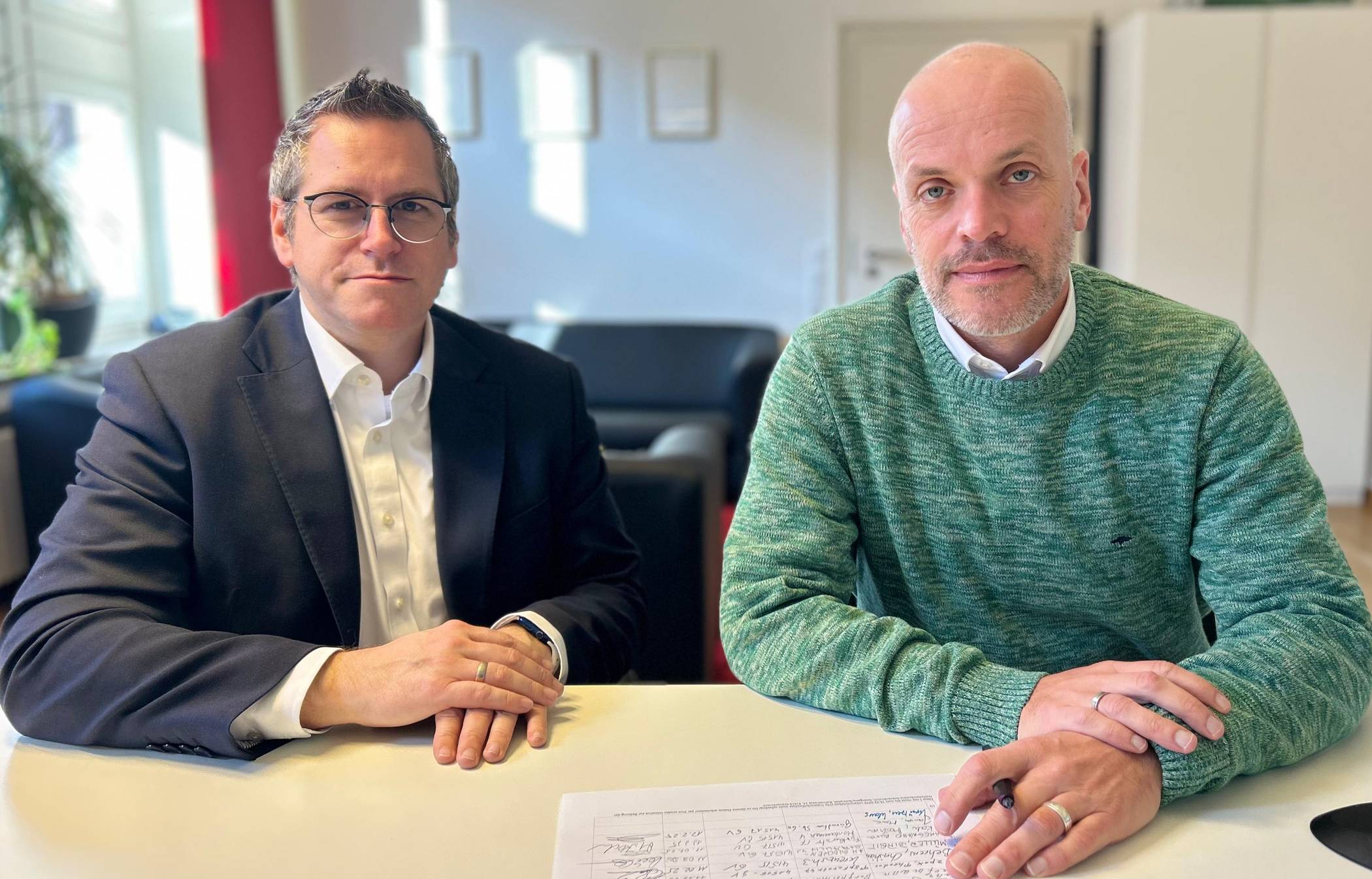 Die beiden Bürgermeister aus Grevenbroich und Bedburg.