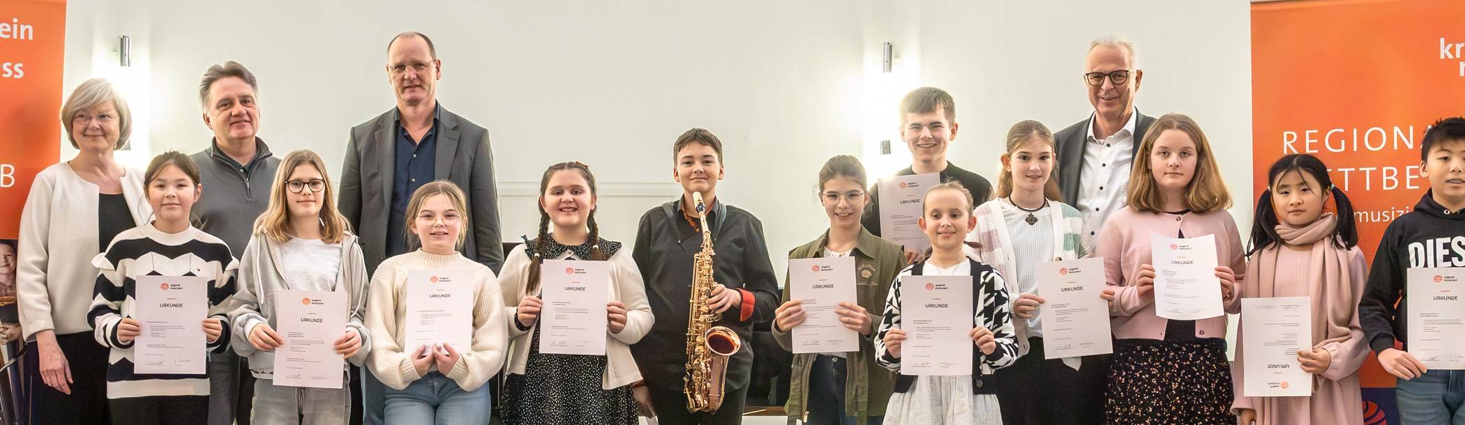 Die erfolgreichen Preisträger der Musikschuleim im
