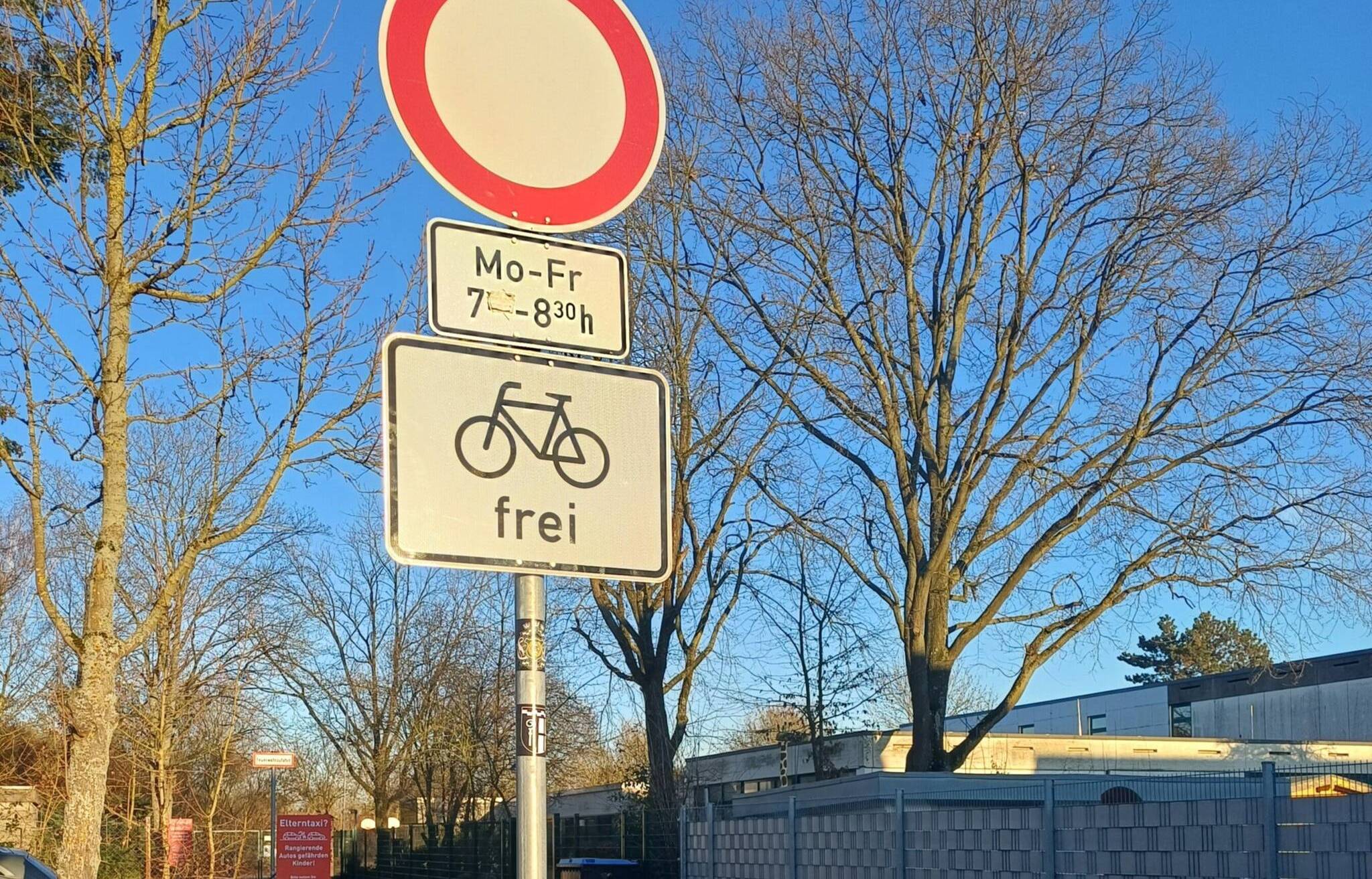 Die Durchfahrt einzuschränken, wie hier in