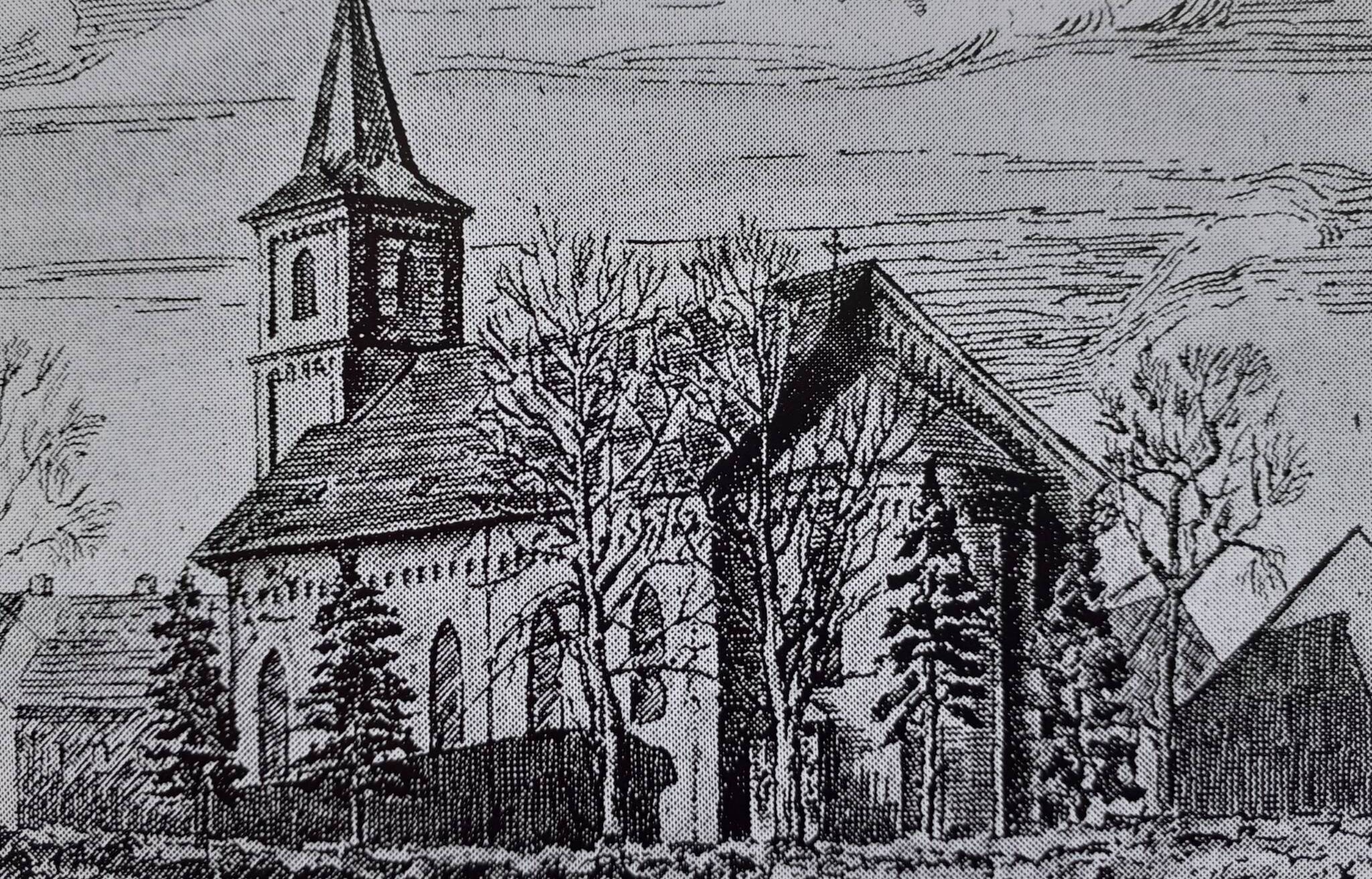 Die Holzheimer „St. Martinus“-Kirche von 1842.