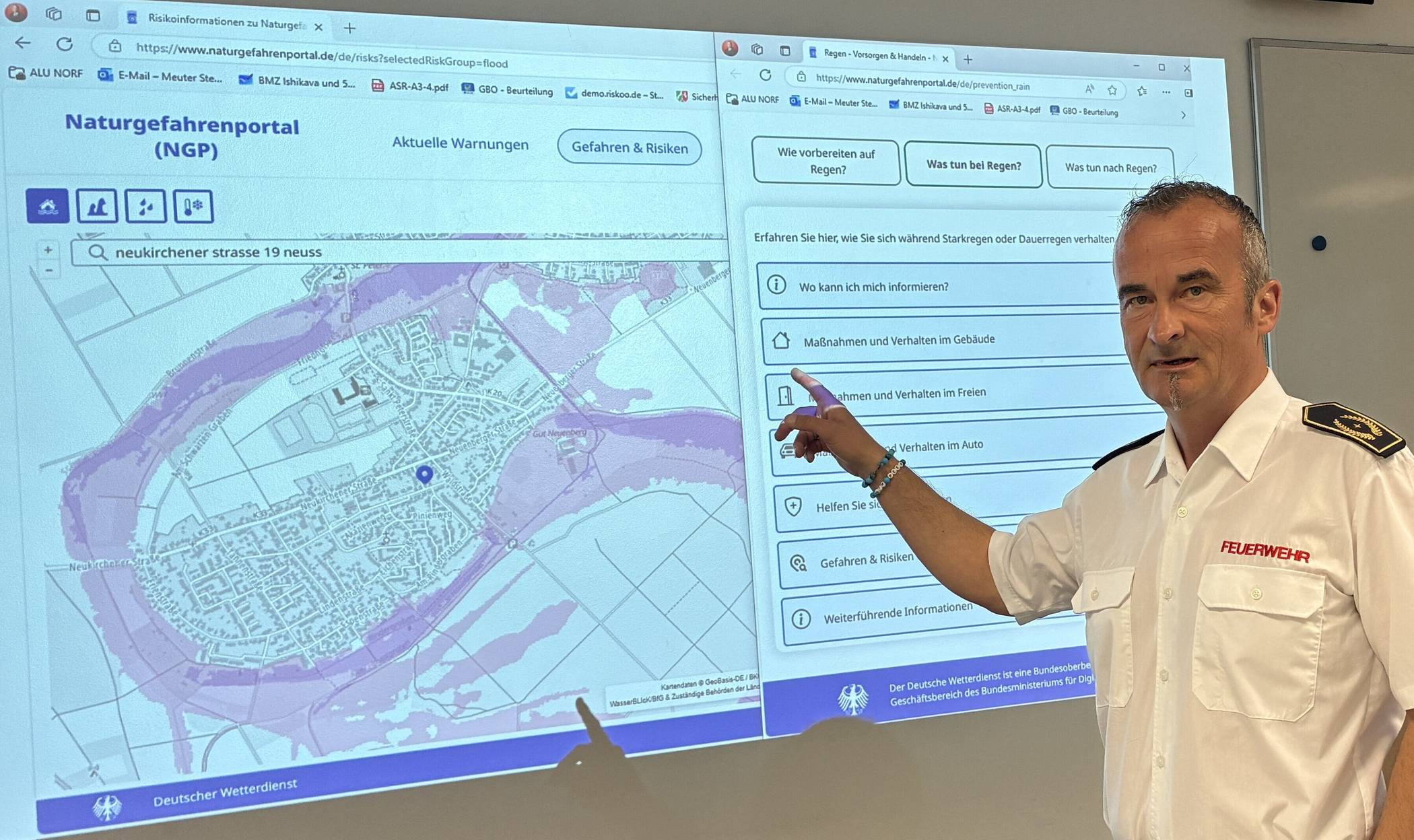 Stefan Meuter bei der Vorstellung des Onlineportals des DWD.